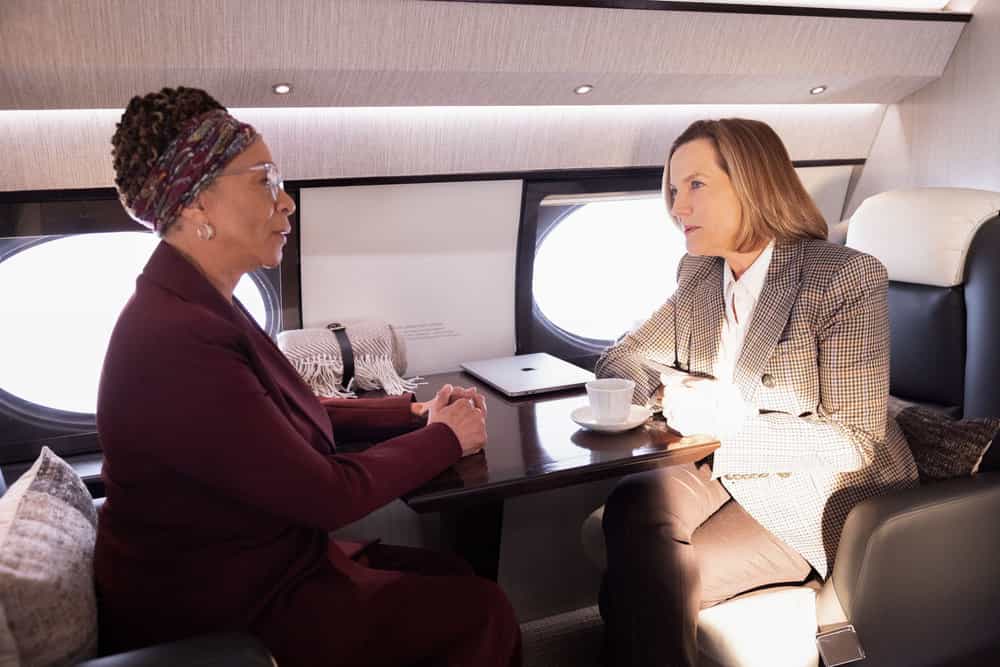 CHICAGO MED -- "Spill Your Guts" Episode 1112 -- Pictured: (l-r) S. Epatha Merkerson as Sharon Goodwin, Orlagh Cassidy as Miranda Lewis -- (Photo by: George Burns Jr/NBC)