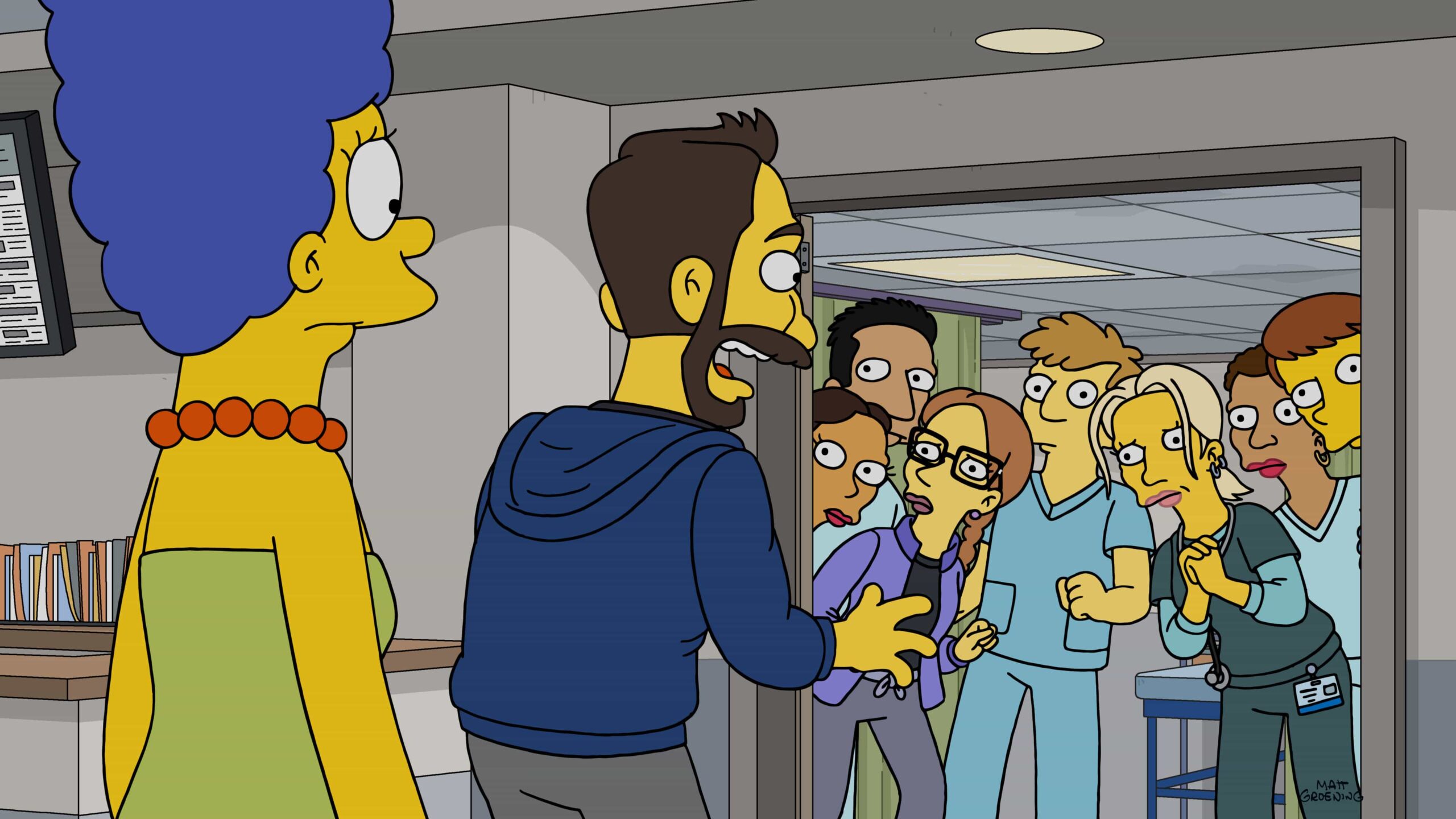 THE SIMPSONS Season 37 Episode 14 : Marge’s crusade to get the family dog in better shape leads to her entering Santa’s Little Helper in canine agility competitions and a trip to the National Dog Show in Philadelphia. There, Marge and Homer suddenly find themselves — and the dog — mixed up in a historical conspiracy adventure worthy of a “National Treasure” movie in the “Irrational Treasure” 800th episode of THE SIMPSONS airing Sunday, Feb. 15 (8:00-8:30 PM ET/PT) on FOX. THE SIMPSONS © 2026 20th Television / FOX.