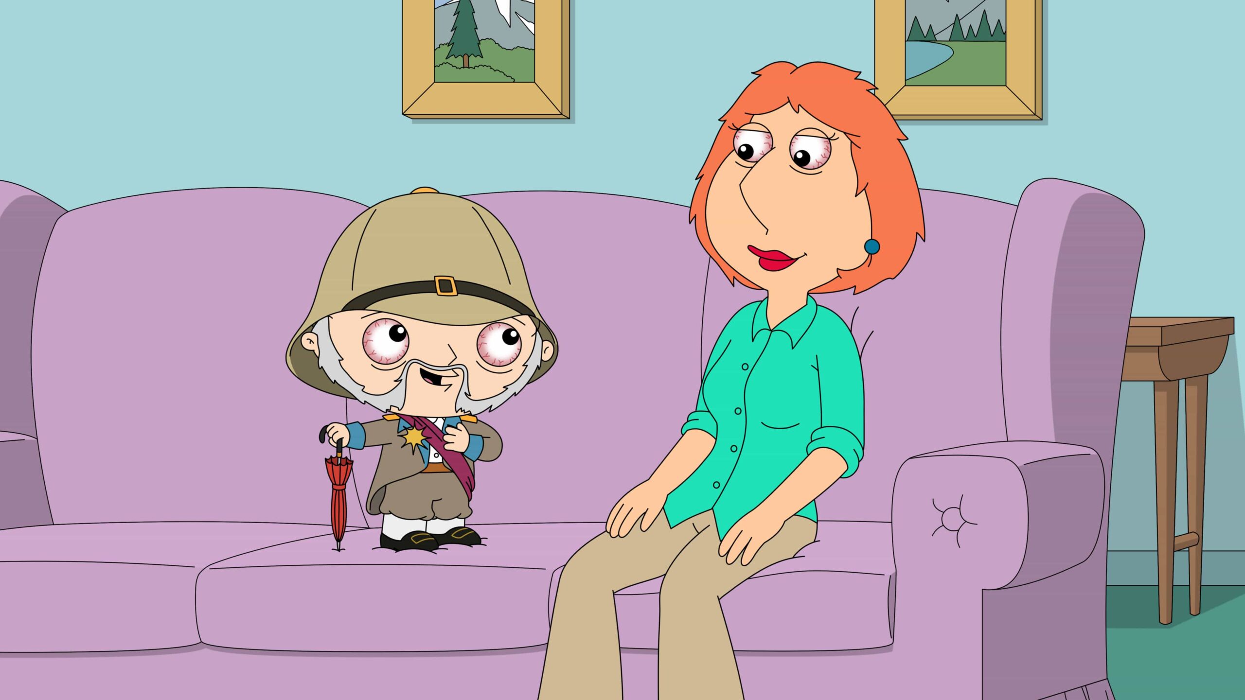FAMILY GUY Season 24 Episode 1 Image : For the first time in the show's history, Lois and Stewie finally understand each other -- thanks to Brian's edibles -- and explore and try to explain their complicated relationship in the all-new "The Edible Arrangement" season premiere episode of Family Guy airing Sunday, February 15 (9:31-10:00 PM ET/PT) on FOX. FAMILY GUY © 2026 by 20th Television
