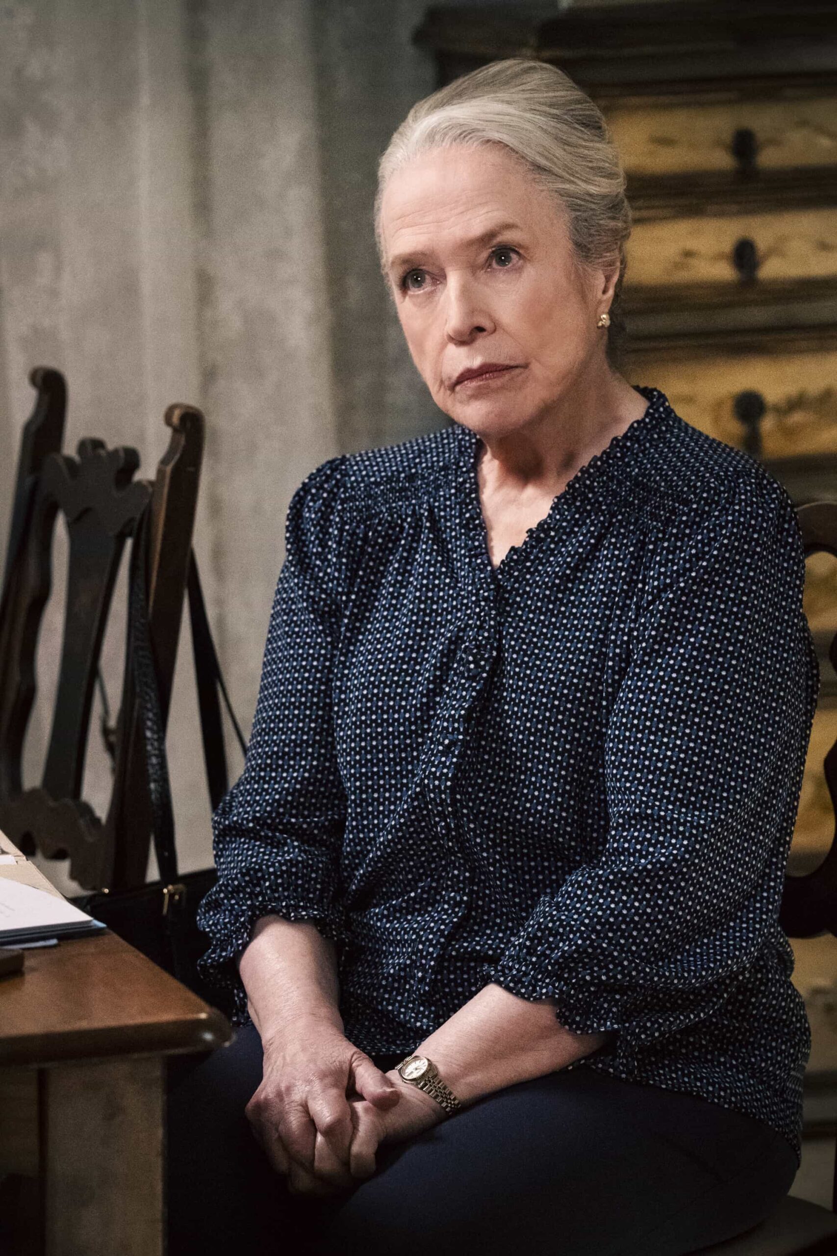 Matlock Season 2 Episode 9 Picture “Collateral” – Olympia and Matty each put together their own collateral for Julian, hoping to regain his trust after he makes a shocking discovery. Meanwhile, an injunction case takes a turn when their client is detained by ICE agents, forcing the team to shift gears to keep him with his family and prevent deportation, on MATLOCK, Thursday, Feb. 26 (9:00-10:00 PM, ET/PT). Pictured: Kathy Bates as “Madeline Matlock”. Photo: Michael Yarish/CBS ©2025 CBS Broadcasting, Inc. All Rights Reserved.