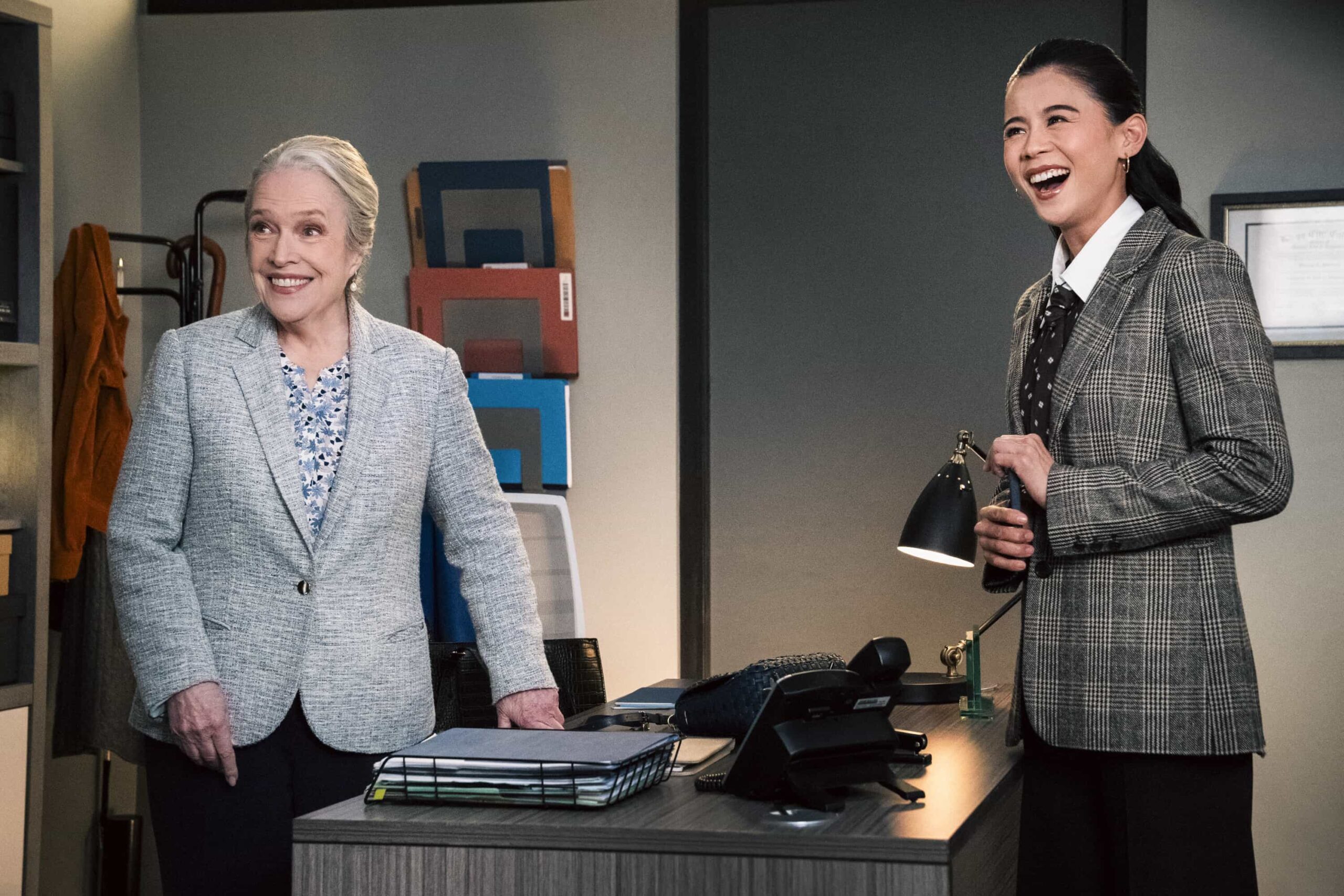 Matlock Season 2 Episode 9 “Collateral” – Olympia and Matty each put together their own collateral for Julian, hoping to regain his trust after he makes a shocking discovery. Meanwhile, an injunction case takes a turn when their client is detained by ICE agents, forcing the team to shift gears to keep him with his family and prevent deportation, on MATLOCK, Thursday, Feb. 26 (9:00-10:00 PM, ET/PT). Pictured (L-R): Kathy Bates as “Madeline Matlock” and Leah Lewis as “Sarah Franklin”. Photo: Michael Yarish/CBS ©2025 CBS Broadcasting, Inc. All Rights Reserved.