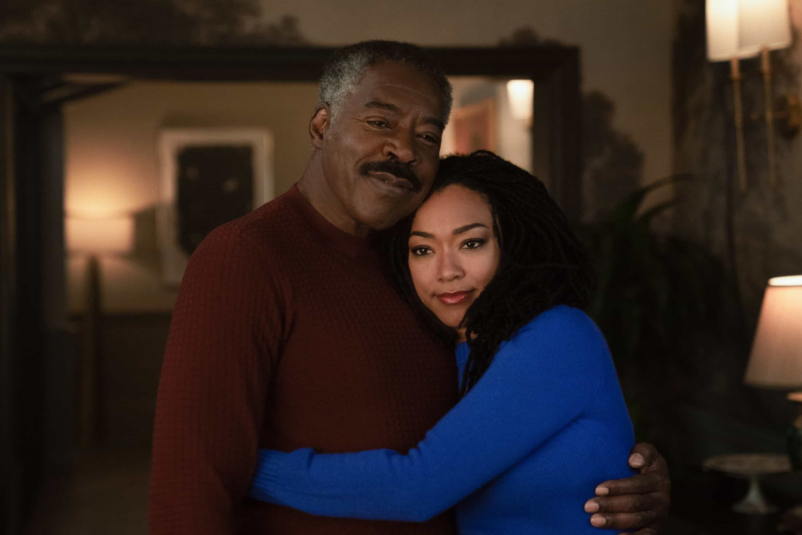 Boston Blue Season 1 Episode 10 Image “Hard Truths” – Jonah’s anger and grief put family bonds to the test as Mae and Sarah confront painful truths that could change everything. Meanwhile, Danny and Lena take on a high-stakes case that exposes deep-rooted secrets and forces unlikely alliances., on the CBS Original Series “BOSTON BLUE,” Friday, Feb. 26 (10:00-11:00 PM, ET/PT)    Pictured (L-R): Ernie Hudson as Rev. Peters and Sonequa Martin-Green as Lena Silver  Photo: John Medland /CBS ©2025 CBS Broadcasting, Inc. All Rights Reserved.