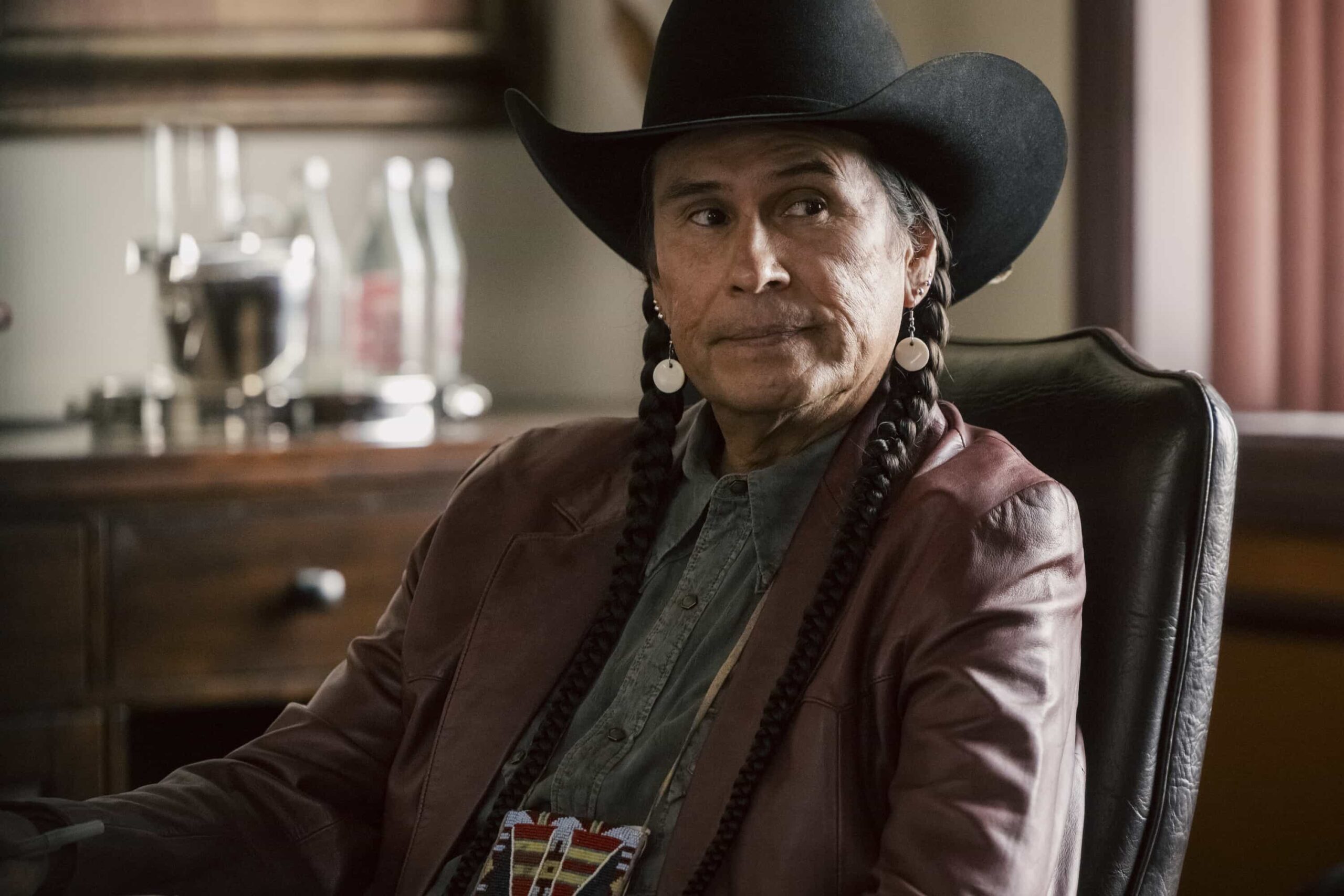 "Piya Wiconi" -- Kayce Dutton reunites with an old SEAL teammate and aids his Marshal unit in hunting down a bomber targeting Broken Rock Reservation. The trail leads to a dangerous encounter with an armed anti-government militia on the series premiere of MARSHALS, Sunday, March 1 (8:00-9:00 PM, ET/PT).  Pictured: Mo Brings Plenty. Photo: Fred Hayes/CBS ©2025 CBS Broadcasting, Inc. All Rights Reserved.