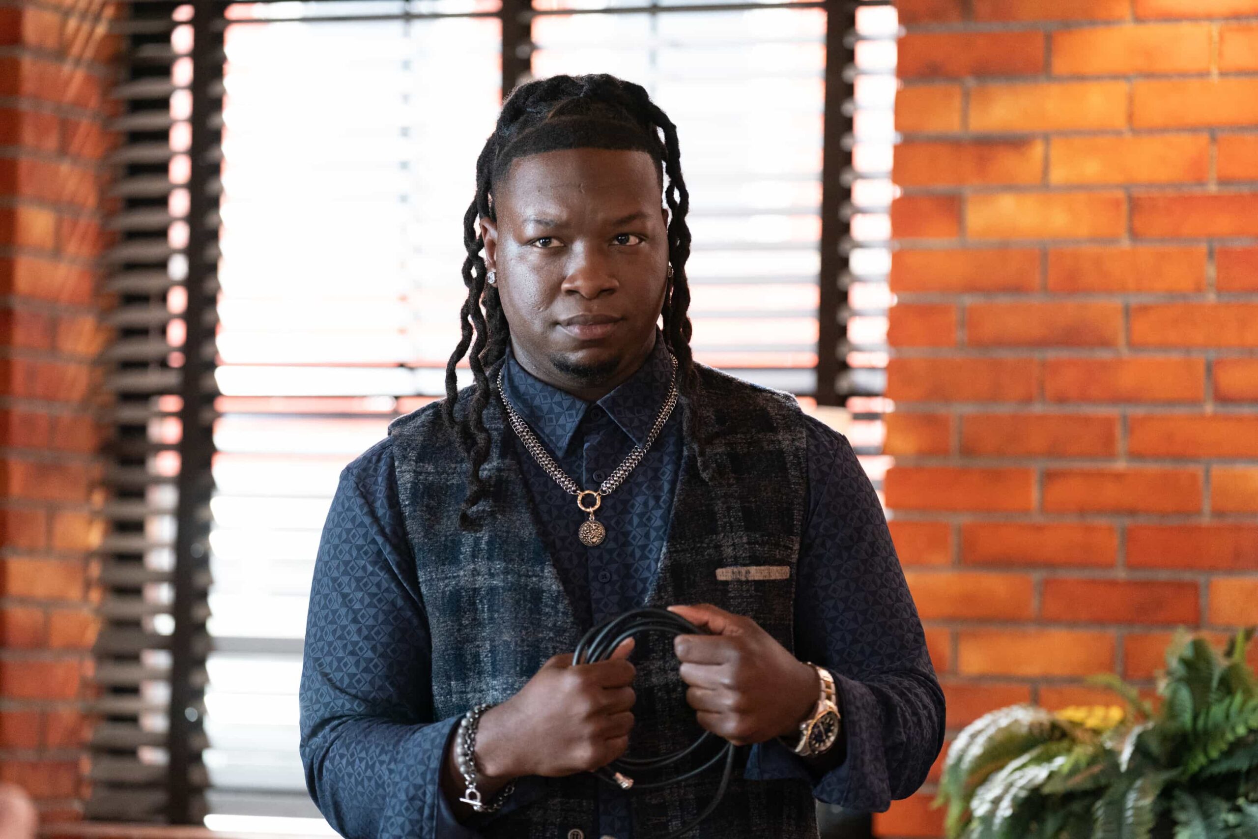 "The Fall Out" -- Coverage of the CBS Original Series TRACKER, scheduled to air on the CBS Television Network.  Pictured: Chris Lee as Randy. Photo: Darko Sikman/CBS ©2025 CBS Broadcasting, Inc. All Rights Reserved.