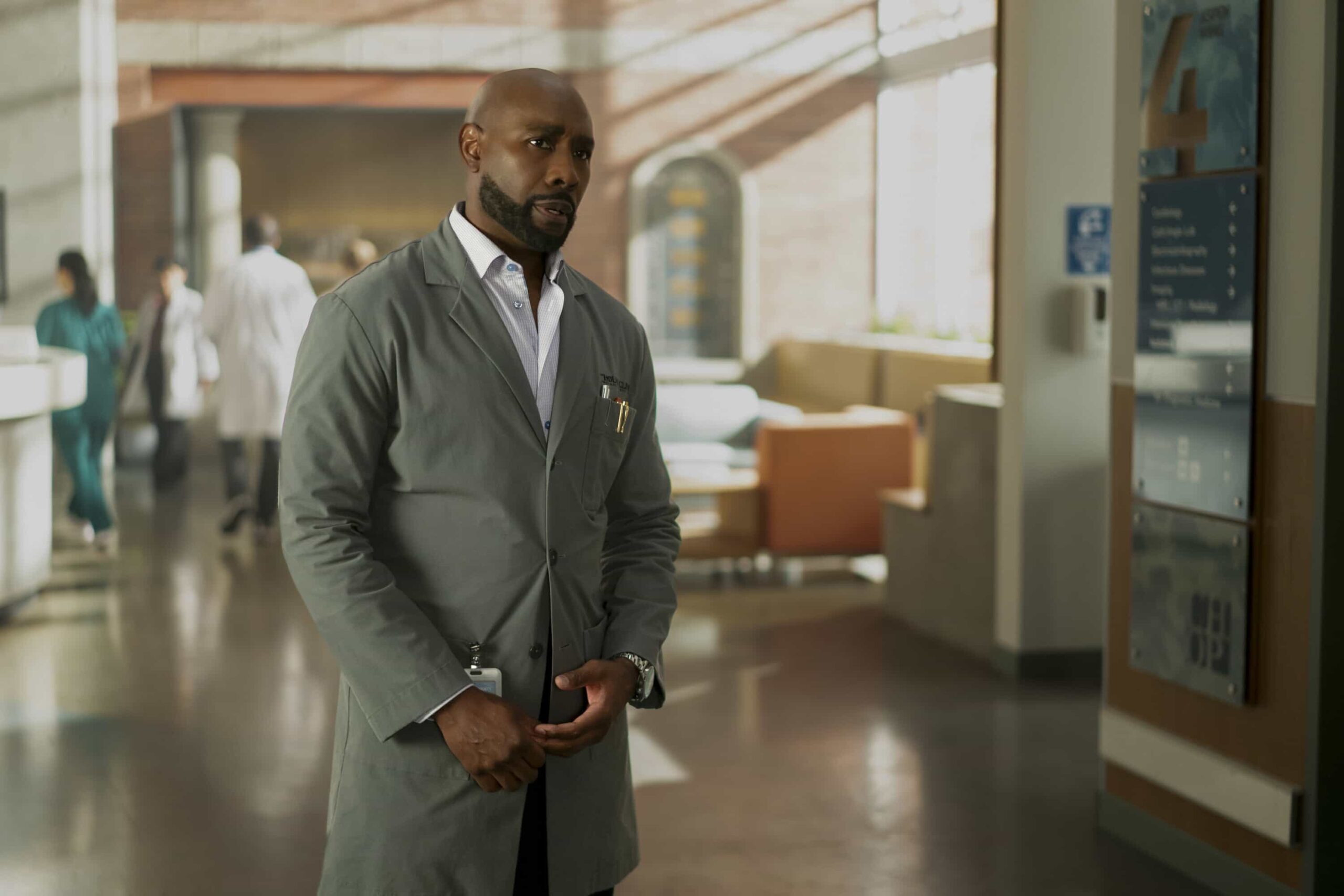 Watson Season 2 Episode 11 Image “The Tunnel Under the Elms” – Watson and the fellows race against the clock to save a man and his pregnant wife from a terrifying sinkhole. Meanwhile, Ingrid’s future with her therapy group becomes unclear, on WATSON, Sunday, March 1 (10:00-11:00 PM, ET/PT) on the CBS Television Network, and streaming on Paramount+  Pictured (L-R): Morris Chestnut as Dr. John Watson   Photo: Colin Bentley/CBS ©2025 CBS Broadcasting, Inc. All Rights Reserved.