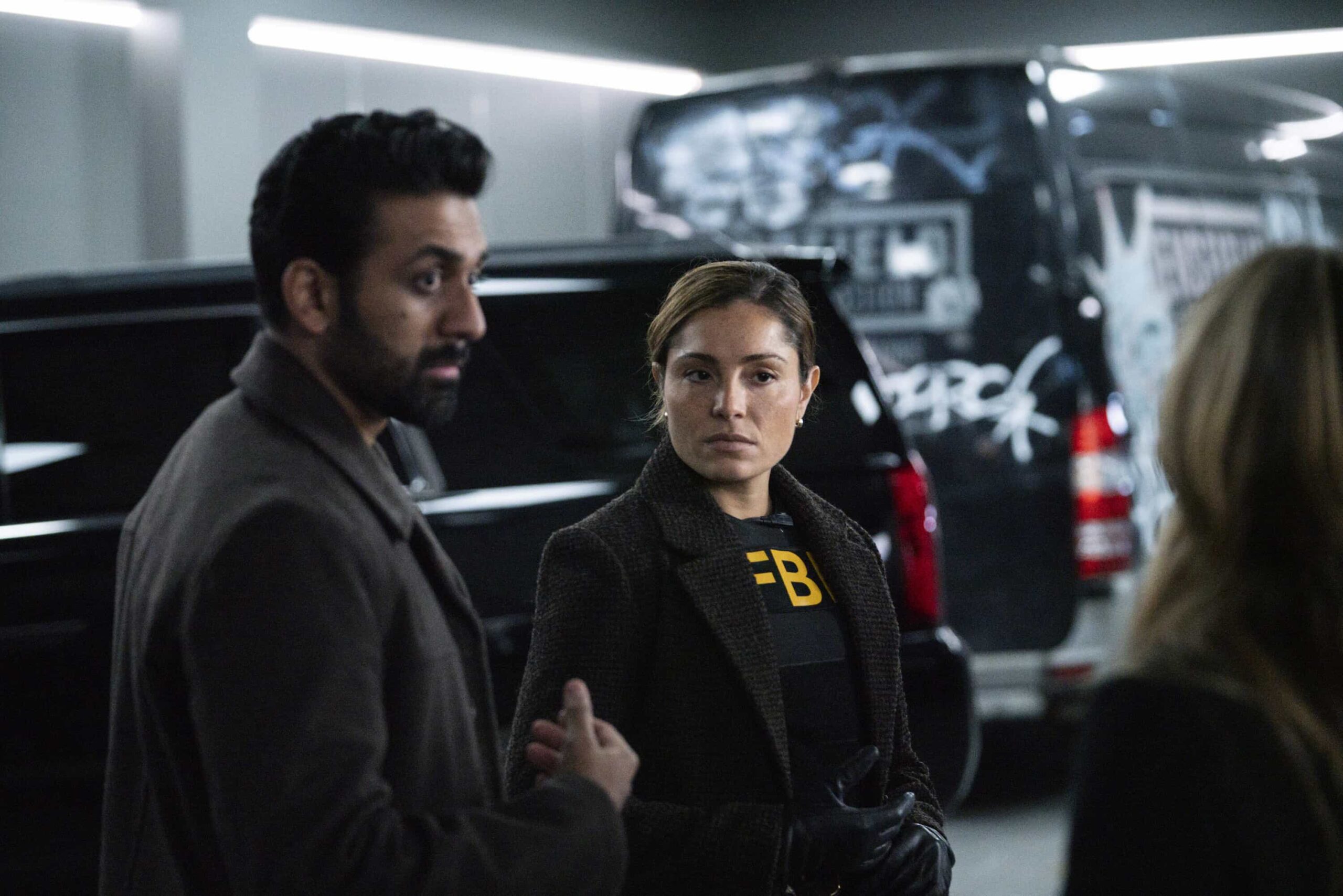 FBI Season 8 Episode 12 Promo “Daybreak” – When a federal whistleblower is murdered while in FBI custody along with two agents, the team is stunned to find a familiar perpetrator has resurfaced. Meanwhile, OA wrestles with telling the team what is happening in his personal life, on FBI, Monday, March 2 (9:00-10:00 PM, ET/PT).  Pictured: Juliana Aidén Martinez as Eva Ramos. Photo: Bennett Raglin/CBS ©2026 CBS Broadcasting, Inc. All Rights Reserved.