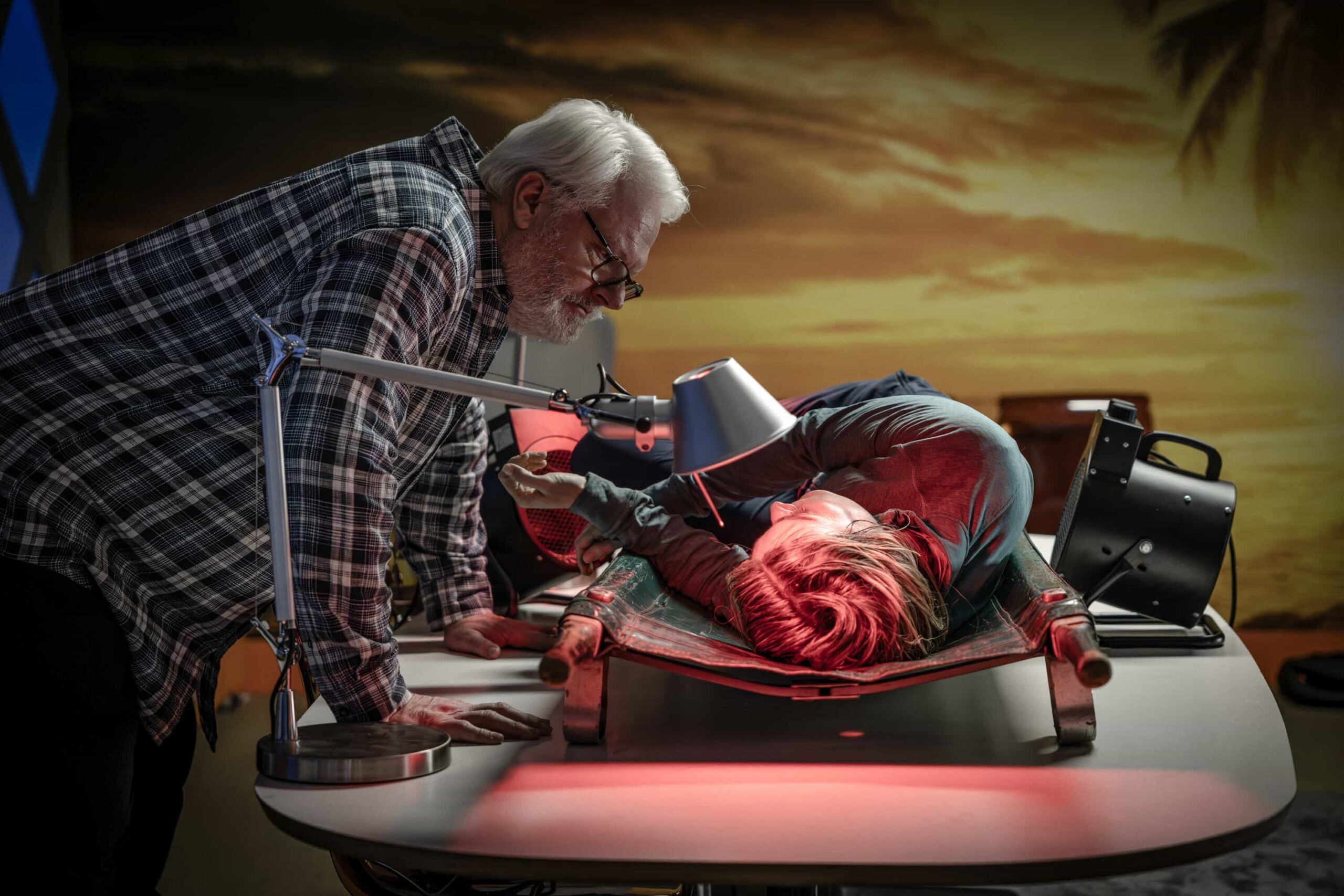 “South of Nowhere” – The team races to an Antarctica research base to investigate why a climate scientist killed a colleague on the eve of polar night – and make it out before their plane engine freezes and they’re trapped in darkness for six months, on NCIS: SYDNEY, Tuesday, March 3 (10:00-11:00 PM, ET/PT) on the CBS Television Network, and streaming on Paramount+. William McInnes as Forensic Pathologist Dr. Roy Penrose and Jenni Baird as Dr. Jenn Flannery in NCIS: Sydney episode 9, season 3 streaming on Paramount+, 2026. Photo Credit:  Daniel Asher Smith/Paramount+   © TM & © 2026 CBS Studios Inc. NCIS: Sydney and related marks and logos  are trademarks of CBS Studios Inc. All Rights Reserved.