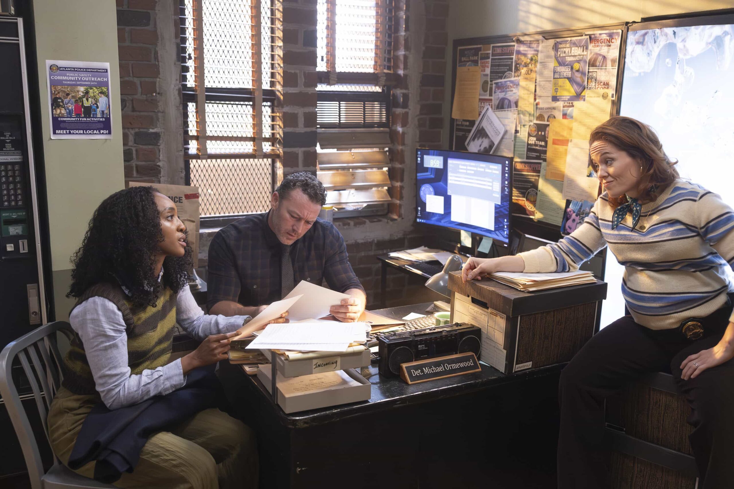 WILL TRENT - “It Was a Meat Cute” - A witness’s shocking confession forces Ormewood, Angie and Faith to race against the clock and reinvestigate a death-row case. Meanwhile, Will and Ava’s dinner date erupts into chaos when she’s followed and accused of theft. TUESDAY, MARCH 3 (8:00-9:00 p.m. EST) on ABC. (Disney/Matt Miller) 
IANTHA RICHARDSON, JAKE MCLAUGHLIN, ERIKA CHRISTENSEN