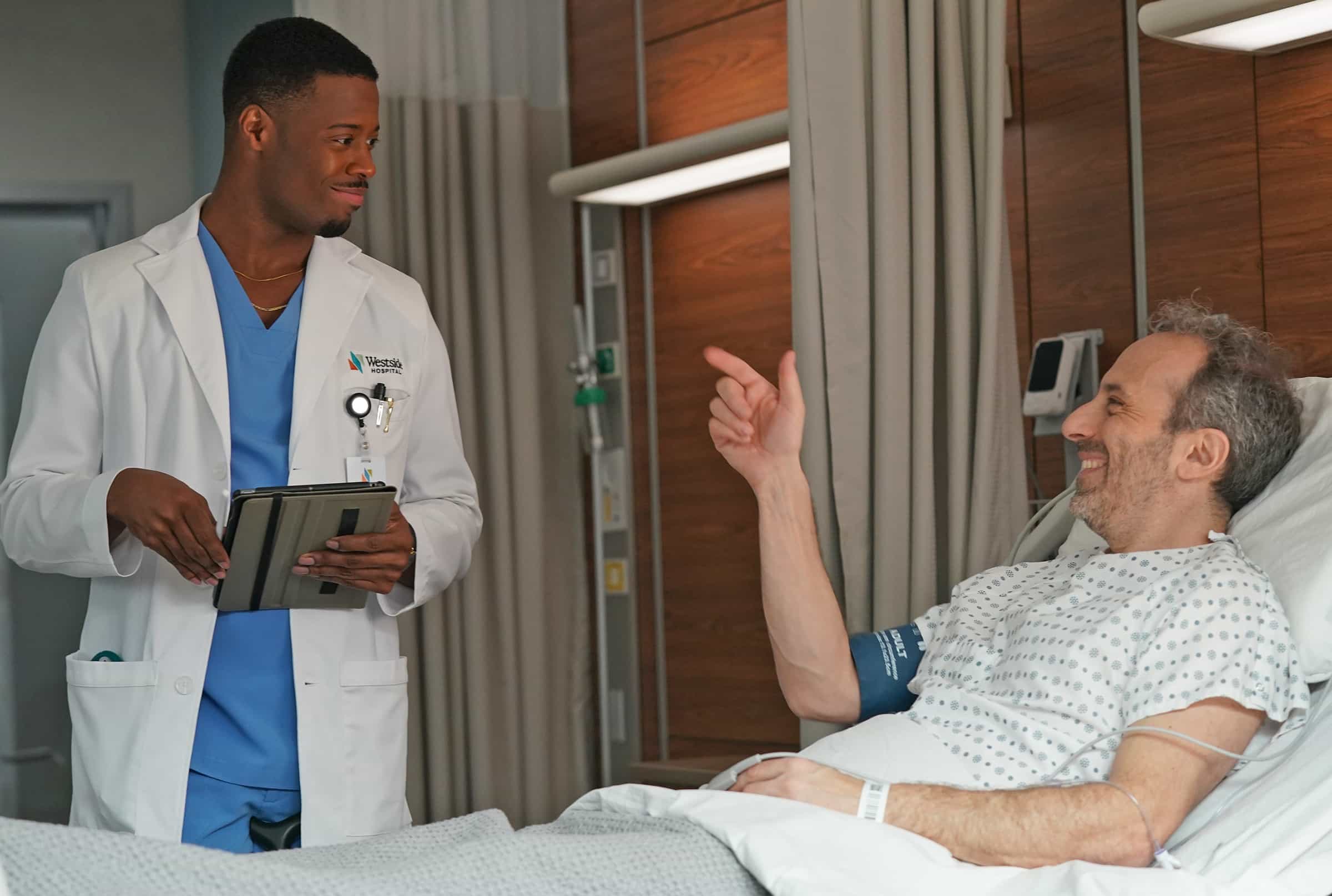 DOC: L-R: Patrick Walker and Peter Grosz in the "Best We Can Do" episode of DOC airing Tuesday, Mar. 3 (9:00-10:00 PM ET/PT) on FOX. CR: John Medland/FOX. ©2026 FOX Media LLC.