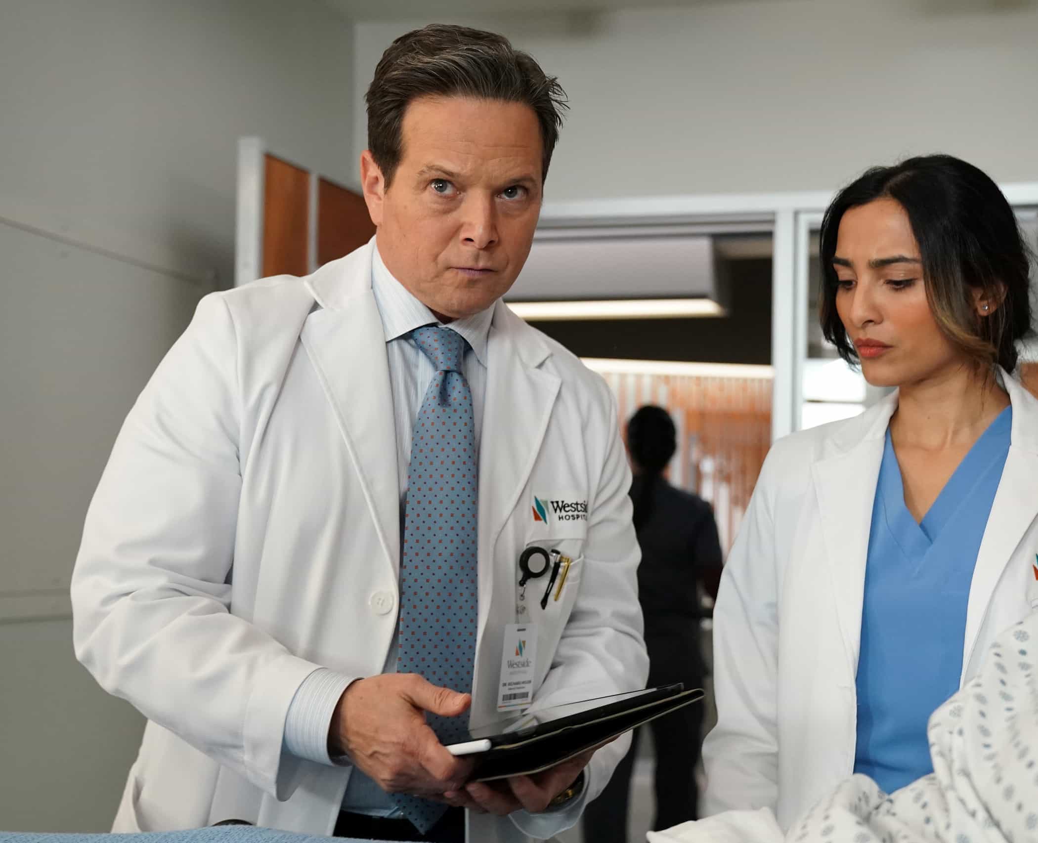 DOC: L-R: Scott Wolf and Anya Banerjee in the "Best We Can Do" episode of DOC airing Tuesday, Mar. 3 (9:00-10:00 PM ET/PT) on FOX. CR: John Medland/FOX. ©2026 FOX Media LLC.