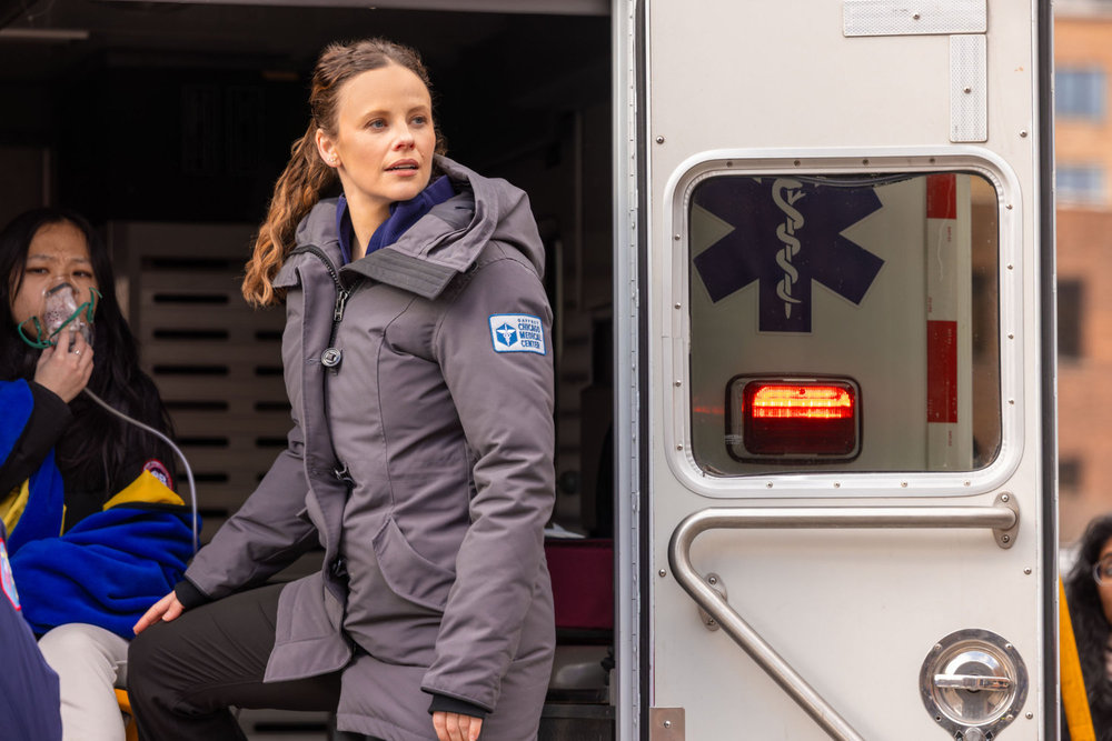 CHICAGO MED -- "Reckoning, Part 2" Episode 1113 -- Pictured: Sarah Ramos as Dr. Caitlin Lenox -- (Photo by: George Burns Jr/NBC)
