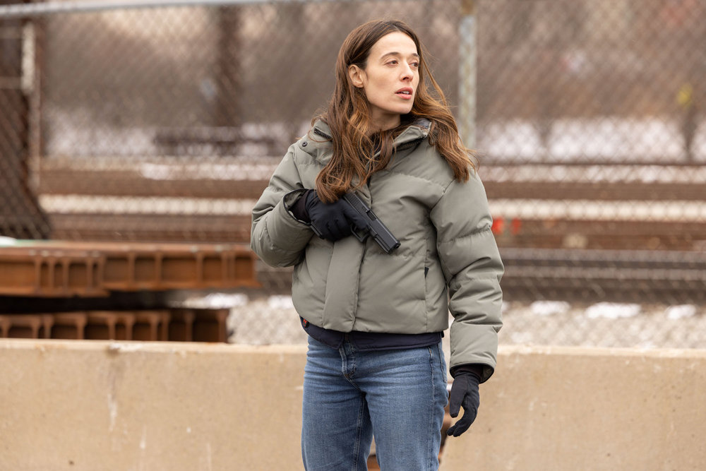 CHICAGO MED Season 11 episode 13 -- "Reckoning, Part 2" Episode 1113 -- Pictured: Marina Squerciati as Officer Kim Burgess -- (Photo by: George Burns Jr/NBC)