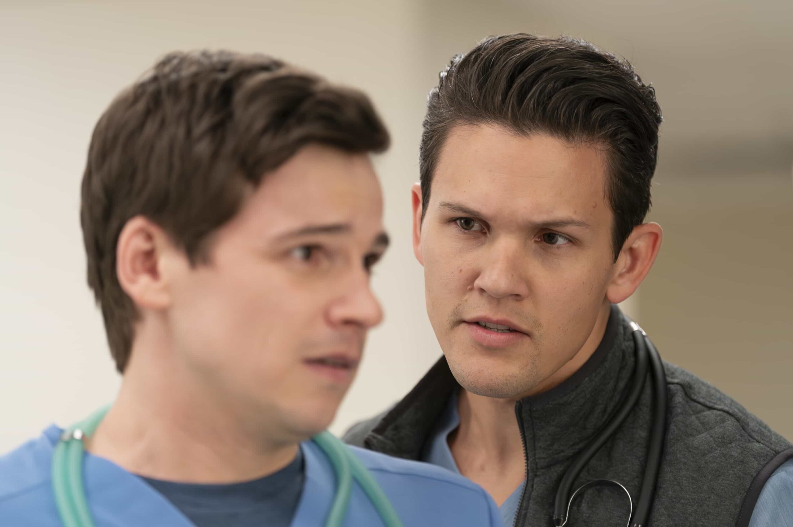 SCRUBS - “My Rom-Com” - Elliot faces a dilemma with a stubborn patient, while J.D. discovers online doctor reviews. Meanwhile, Turk teaches his interns about new surgical technology and unexpected life lessons. WEDNESDAY, MARCH 4 (8:00-8:30 p.m. EST) on ABC. (Disney/Darko Sikman) 
JACOB DUDMAN, DAVID GRIDLEY