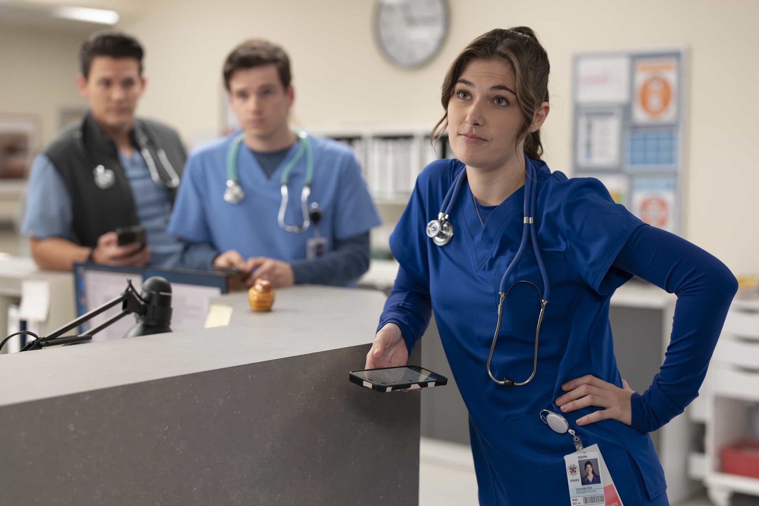 SCRUBS Season 10 Episode 3 - “My Rom-Com” - Elliot faces a dilemma with a stubborn patient, while J.D. discovers online doctor reviews. Meanwhile, Turk teaches his interns about new surgical technology and unexpected life lessons. WEDNESDAY, MARCH 4 (8:00-8:30 p.m. EST) on ABC. (Disney/Darko Sikman) 
AVA BUNN