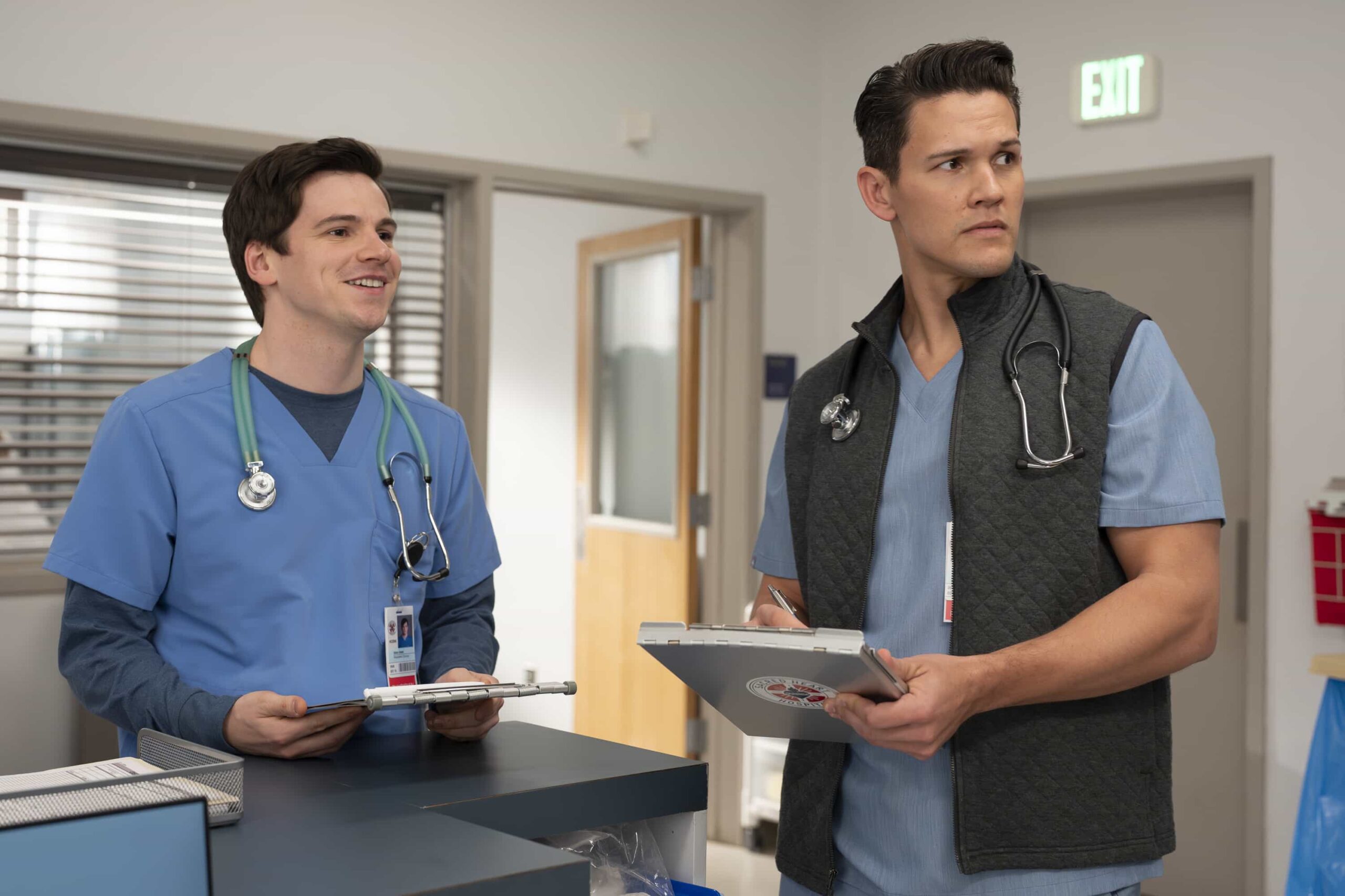 SCRUBS - “My Rom-Com” - Elliot faces a dilemma with a stubborn patient, while J.D. discovers online doctor reviews. Meanwhile, Turk teaches his interns about new surgical technology and unexpected life lessons. WEDNESDAY, MARCH 4 (8:00-8:30 p.m. EST) on ABC. (Disney/Darko Sikman) 
JACOB DUDMAN, DAVID GRIDLEY