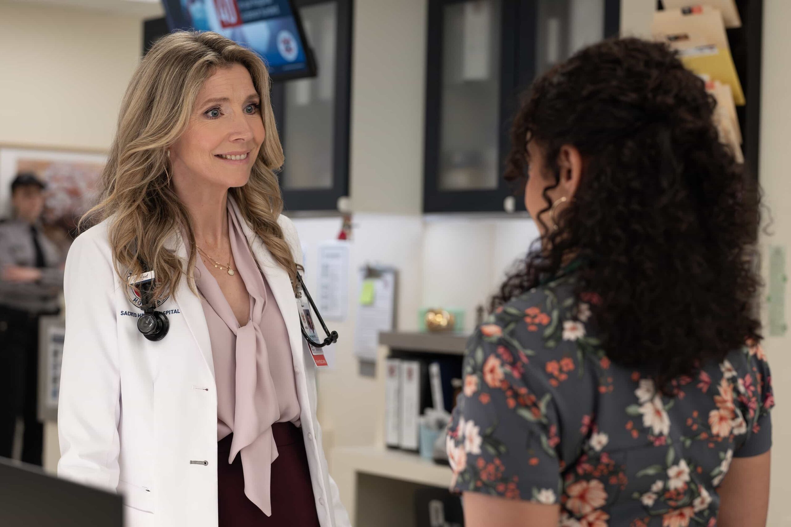 SCRUBS - “My Rom-Com” - Elliot faces a dilemma with a stubborn patient, while J.D. discovers online doctor reviews. Meanwhile, Turk teaches his interns about new surgical technology and unexpected life lessons. WEDNESDAY, MARCH 4 (8:00-8:30 p.m. EST) on ABC. (Disney/Darko Sikman) 
SARAH CHALKE