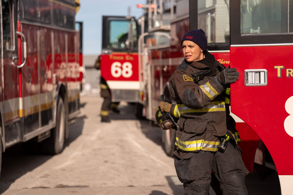 CHICAGO FIRE -- "Reckoning, Part 1" Episode 1413 -- Pictured: Miranda Rae Mayo as Stella Kidd -- (Photo by: Peter Gordon/NBC)