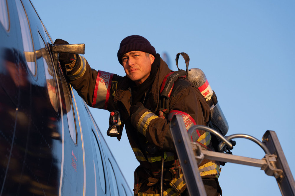 CHICAGO FIRE -- "Reckoning, Part 1" Episode 1413 -- Pictured: Taylor Kinney as Kelly Severide -- (Photo by: Peter Gordon/NBC), single, outdoor