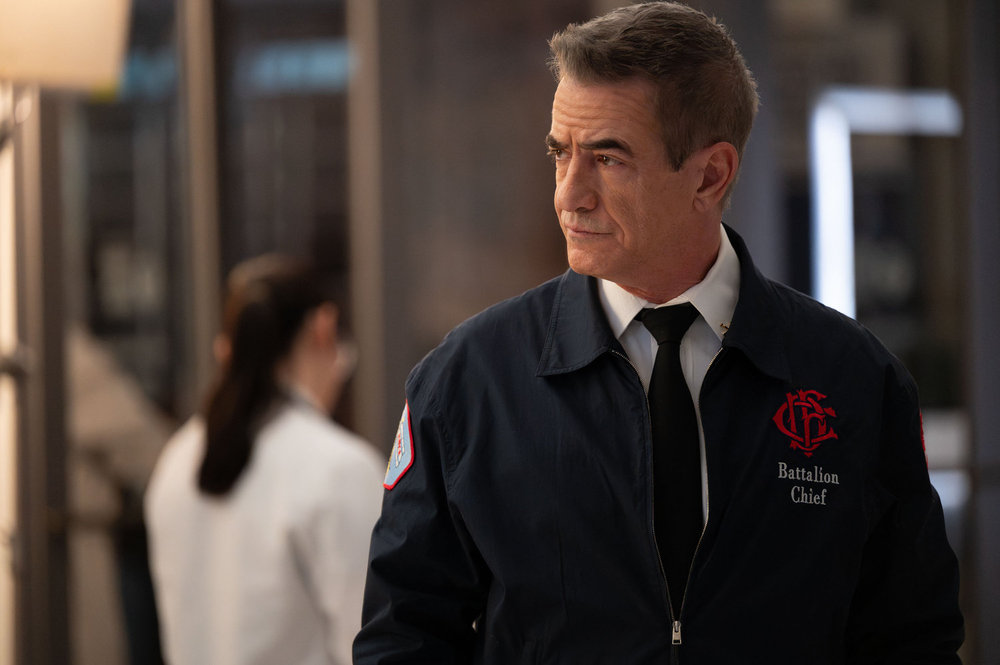 CHICAGO P.D. -- "Reckoning, Part 3" Episode 1313 -- Pictured: Dermot Mulroney as Chief Dom Pascal -- (Photo by: Lori Allen/NBC)