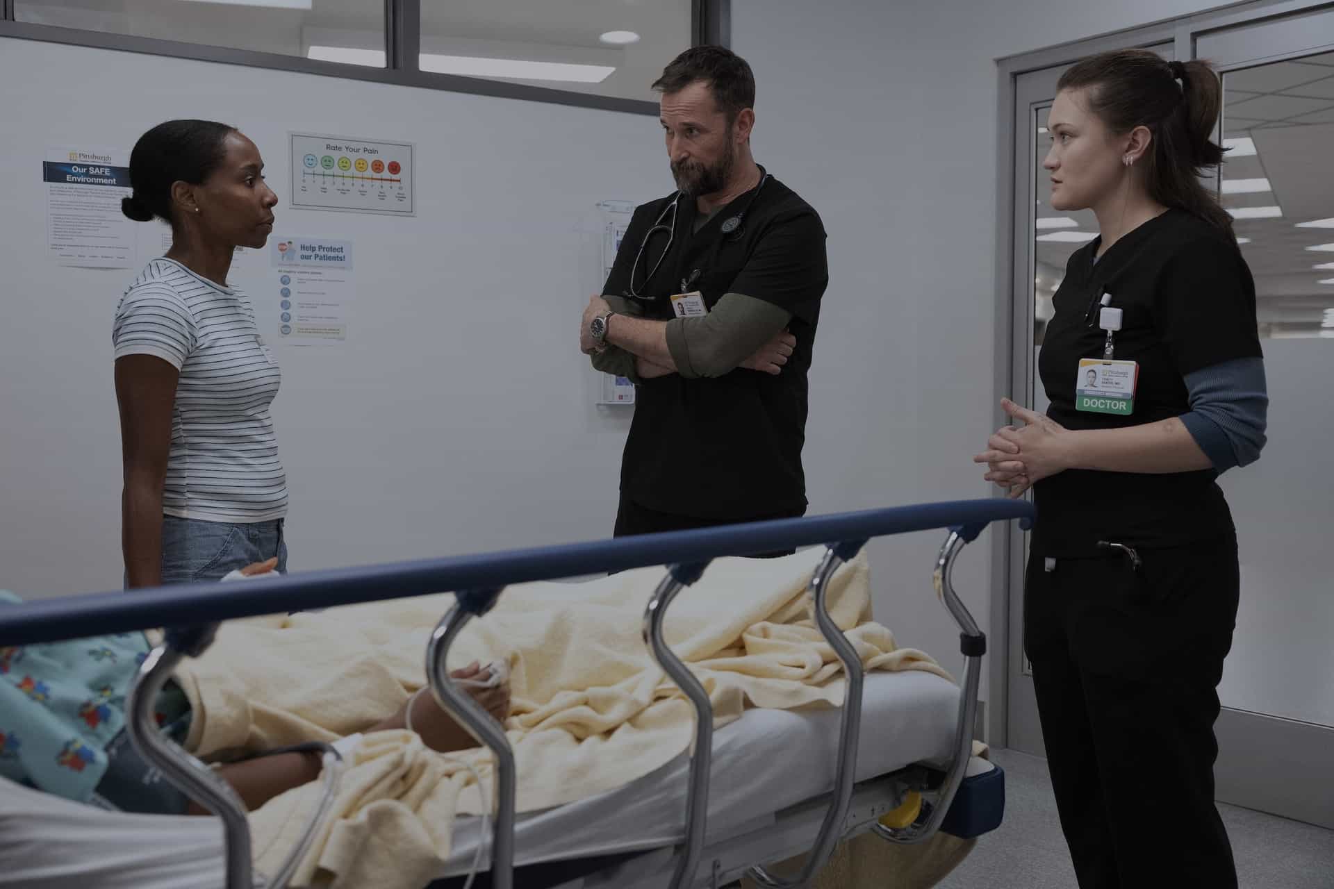 Sasha Compere, Noah Wyle, Isa Briones THE PITT Season 2