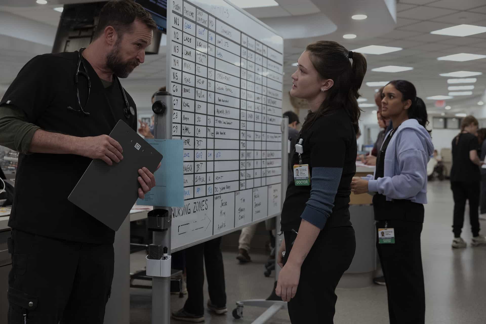 Noah Wyle, Isa Briones, Shabana Azeez THE PITT Season 2