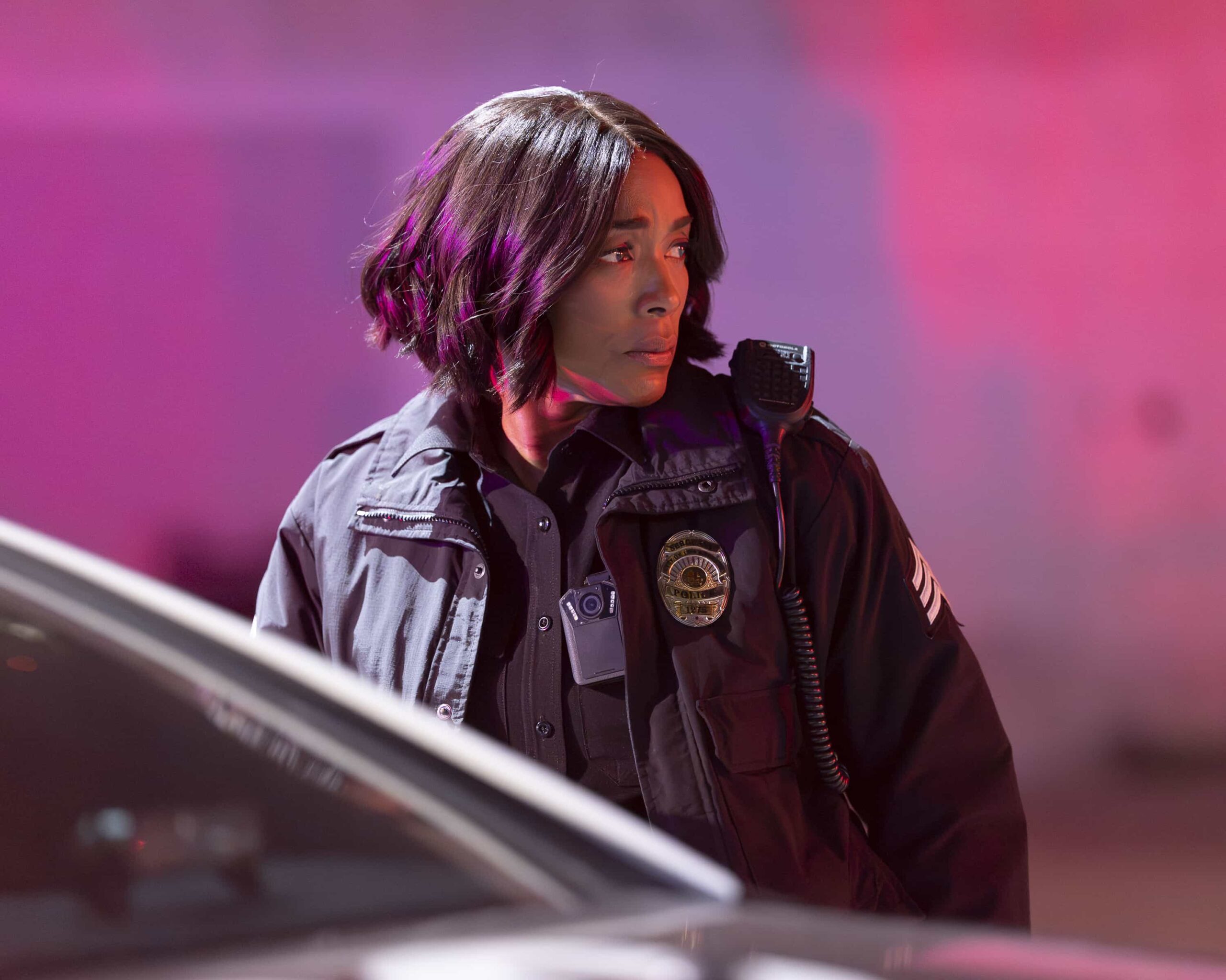 9-1-1 Season 9 Episode 12 - “Dads and Cads” - Maddie and Buck are blindsided by some unexpected news that turns their world upside down. Meanwhile, Buck and Eddie head to Nashville when they are selected to participate in the national firefighting games. THURSDAY, MARCH 5 (8:00-9:00 p.m. EST) on ABC. (Disney/Christopher Willard) 
ANGELA BASSETT