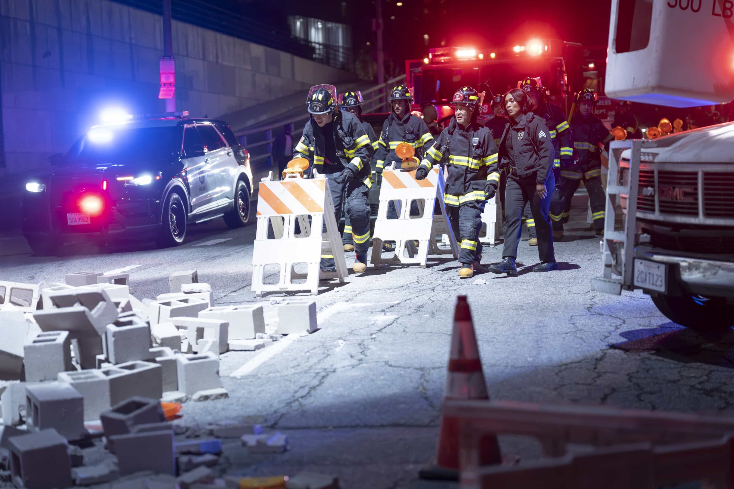 9-1-1 - “Dads and Cads” - Maddie and Buck are blindsided by some unexpected news that turns their world upside down. Meanwhile, Buck and Eddie head to Nashville when they are selected to participate in the national firefighting games. THURSDAY, MARCH 5 (8:00-9:00 p.m. EST) on ABC. (Disney/Christopher Willard) 
OLIVER STARK, ELIJAH M. COOPER, ANIRUDH PISHARODY, KENNETH CHOI, ANGELA BASSETT