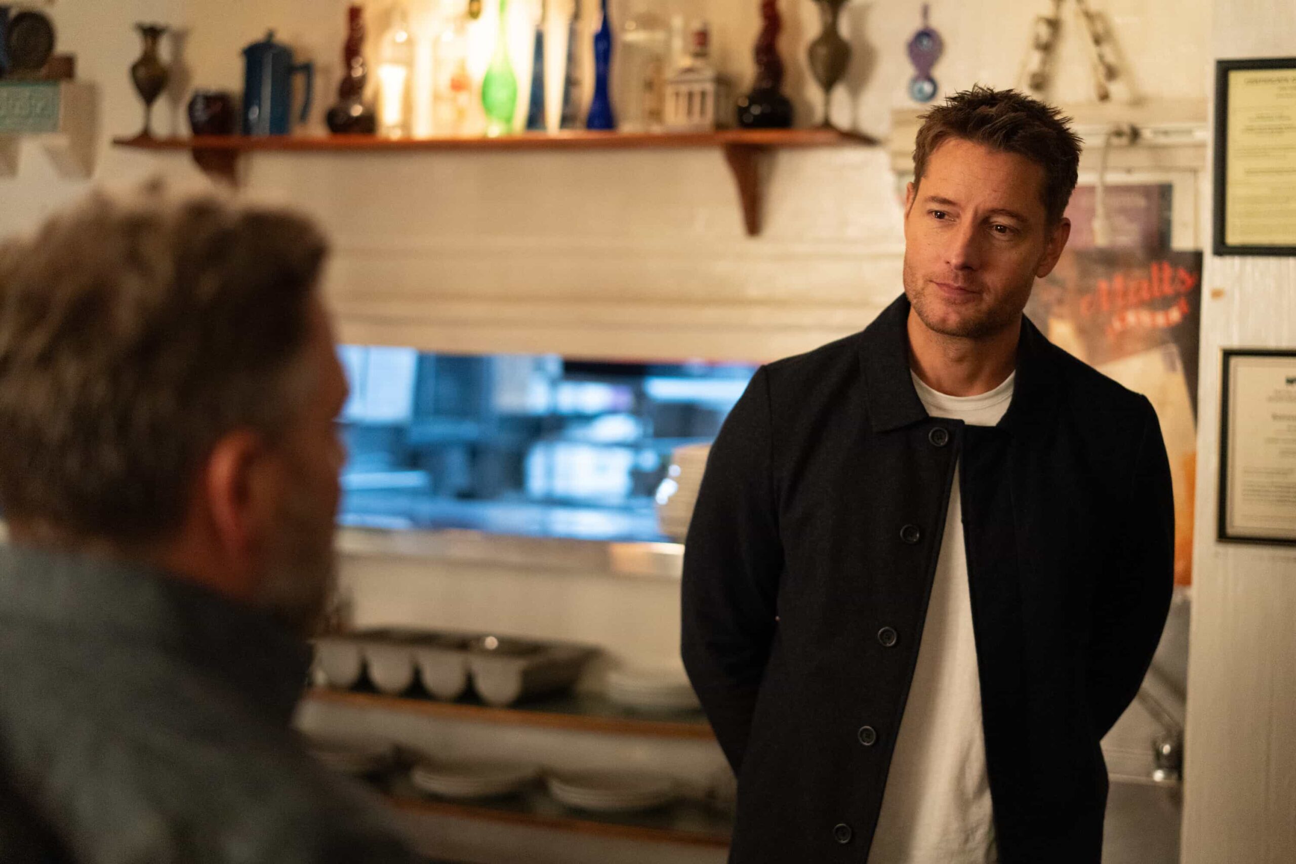 Tracker Season 3 Episode 11 “To the Bone” – When an 18-year-old goes missing from his family’s restaurant, Colter uncovers the teen’s underground fake ID business and the secret life he’s been hiding from his parents.Pictured: Justin Hartley as Colter Shaw. Photo: Colin Bentley/CBS ©2025 CBS Broadcasting, Inc. All Rights Reserved.