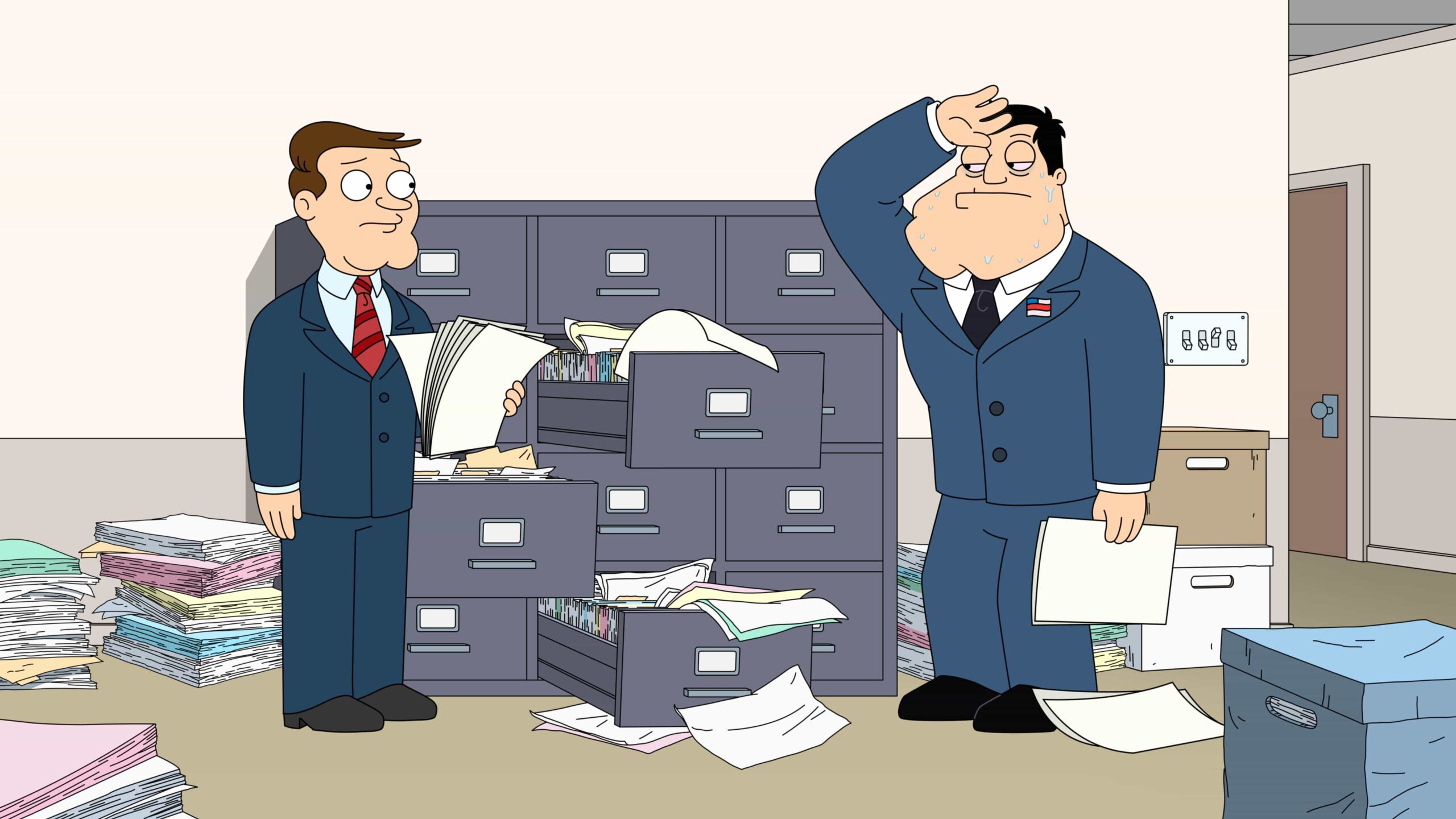 AMERICAN DAD Season 20 Episode 3 Image : Stan is determined to prove that there's no illness he can't power through, even if it ends up killing him... and everyone else in the all-new "Powering Through" episode of AMERICAN DAD airing Sunday, Mar. 8 (9:00-9:30 PM ET/PT) on FOX. AMERICAN DAD ! © 2026 by 20th Television