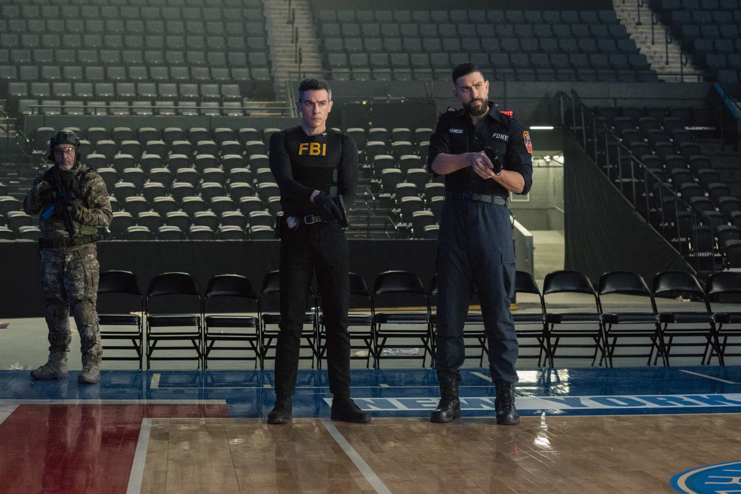 FBI Season 8 Episode 13 “Fanatics” – After the son of a professional basketball team owner is taken for ransom, Jubal and the team race to catch the kidnappers. Soon, they discover the perpetrators have been planning a larger revenge plot that they must act quickly to stop, on FBI, Monday, March 9 (9:00-10:00 PM, ET/PT). Pictured (L-R): John Boyd as Special Agent Stuart Scola and Zeeko Zaki as Special Agent Omar Adom ‘OA’ Zidan. Photo: Bennett Raglin/CBS ©2026 CBS Broadcasting, Inc. All Rights Reserved.