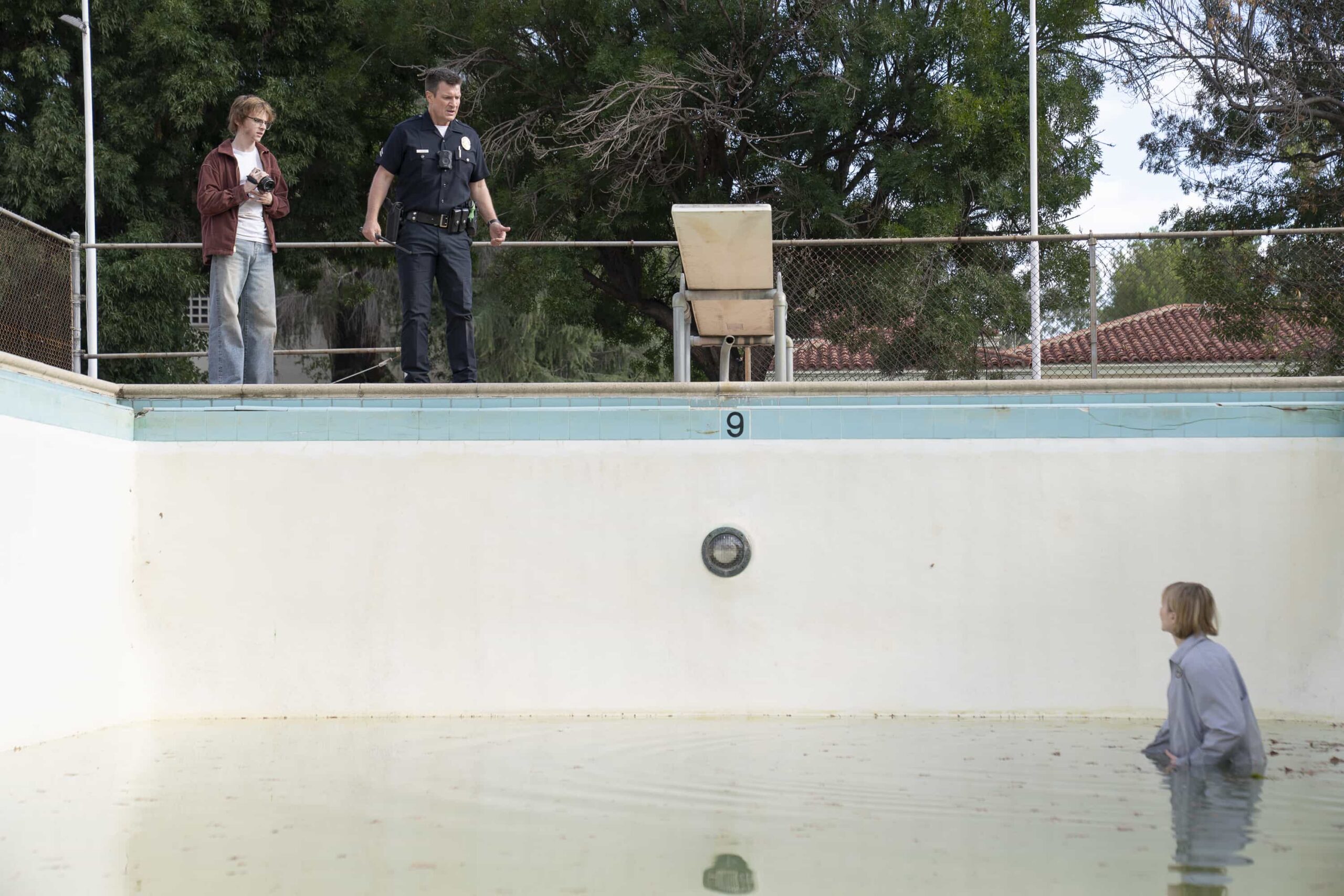 THE ROOKIE Season 8 Episode 10 Promo - “His Name Was Martin” - Nolan, Harper and Miles face a dangerous situation when a routine check takes a sudden turn. Meanwhile, Bailey conducts a covert investigation at the Pentagon at the request of Lt. Grey. MONDAY, MARCH 9 (10:00-11:00 p.m. EDT) on ABC. (Disney/Mike Taing) 
BECKETT HAWLEY, NATHAN FILLION