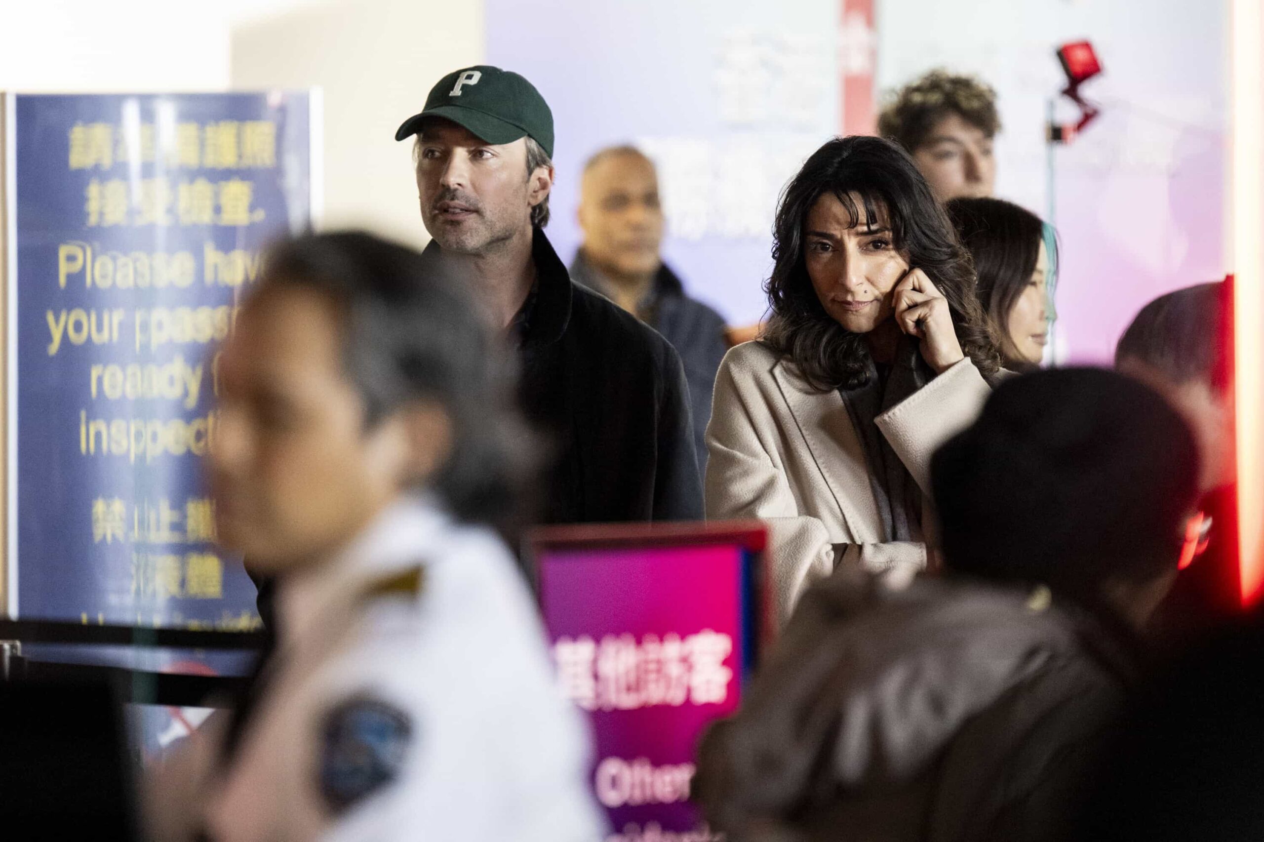 CIA Season 1 Episode 3 Promo “Bridge of Lies” – When a deeply embedded U.S. intelligence officer is detained in Hong Kong, Nikki insists on traveling there to bring him home. But when her cover is blown, the team must work tirelessly to get her back to New York, on CIA, Monday, March 9 (10:00-11:00 PM, ET/PT). Pictured (L-R): Carlo Marks as Eddie Montrose and Necar Zadegan as Deputy Chief of Station Nikki Reynard. Photo: Mark Schafer/CBS ©2026 CBS Broadcasting, Inc. All Rights Reserved.