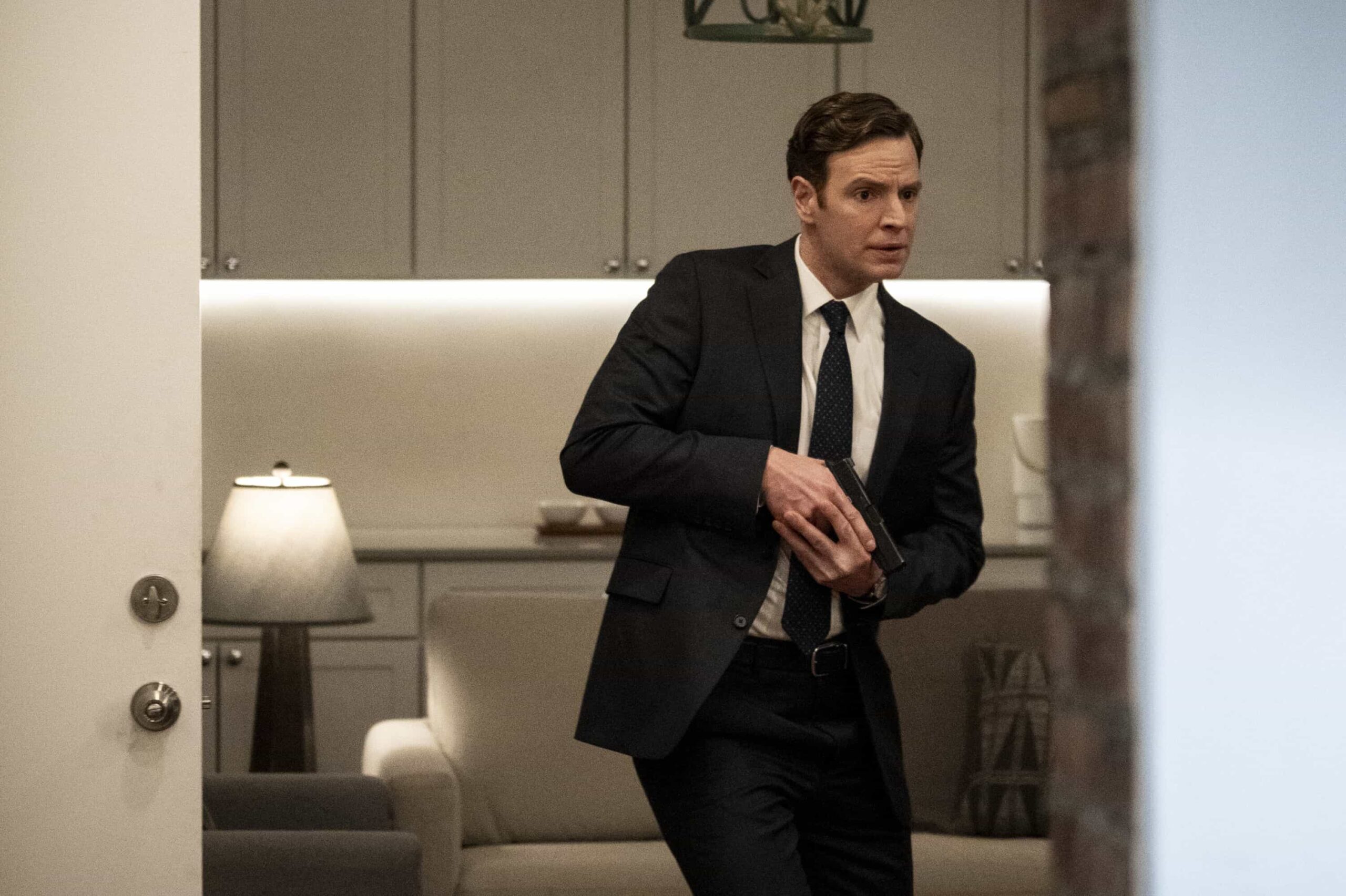 CIA Season 1 Episode 3 “Bridge of Lies” – When a deeply embedded U.S. intelligence officer is detained in Hong Kong, Nikki insists on traveling there to bring him home. But when her cover is blown, the team must work tirelessly to get her back to New York, on CIA, Monday, March 9 (10:00-11:00 PM, ET/PT). Pictured: Nick Gehlfuss as Special Agent Bill Goodman. Photo: Mark Schafer/CBS ©2026 CBS Broadcasting, Inc. All Rights Reserved.