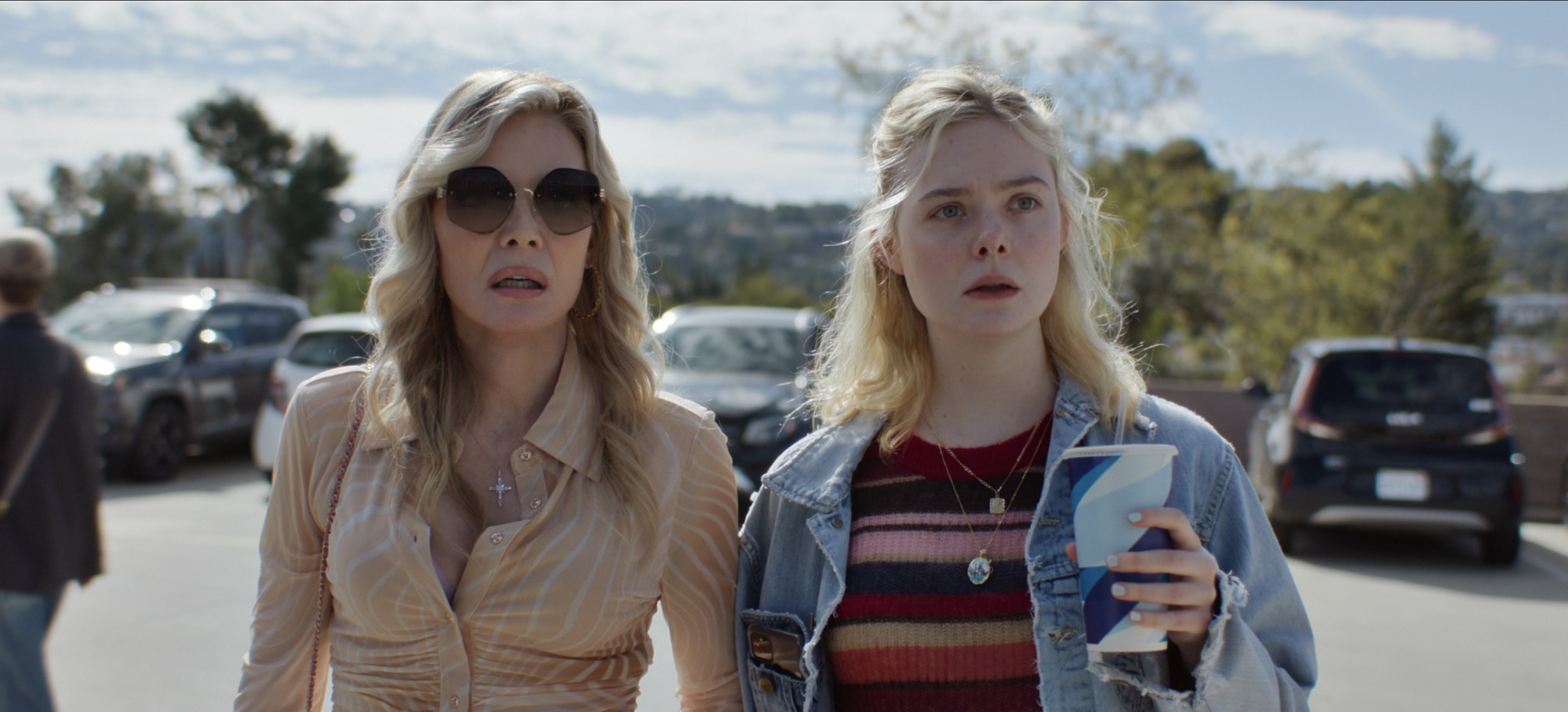 Michelle Pfeiffer and Elle Fanning in "Margo’s Got Money Troubles," premiering April 15, 2026 on Apple TV.
