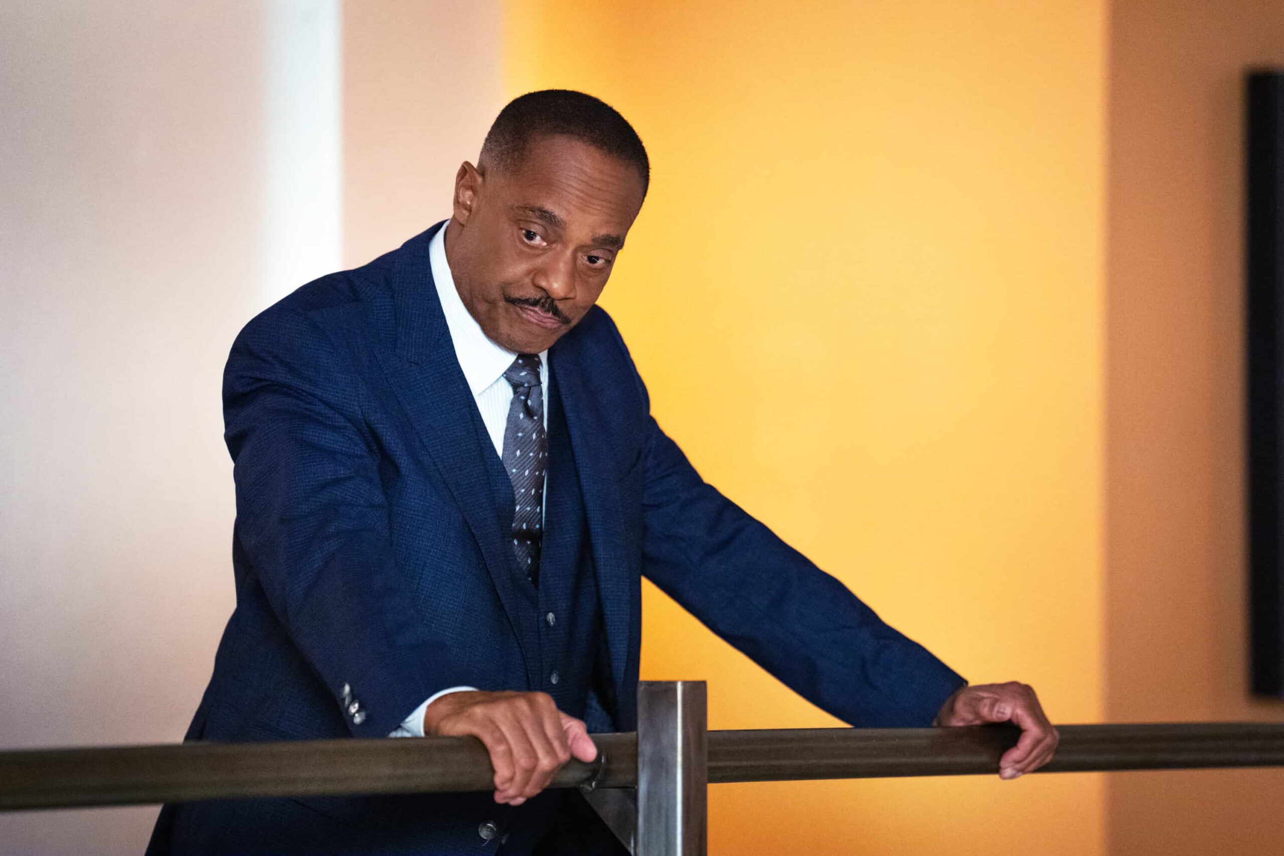 NCIS Season 23 Episode 11 Image “Army of One” – When a desperate man barricades himself inside an ammo warehouse, Knight is the only negotiator he’ll talk to, claiming she once saved him before. As explosives tick and trust frays, Knight clashes with the CID officer running the standoff, each convinced theirs is the only way out, on the CBS Original series NCIS, Tuesday, March 10 (8:00-9:00 PM, ET/PT) on the CBS Television Network, and streaming on Paramount+     Pictured: Rocky Carroll as NCIS Director Leon Vance   Photo: Robert Voets/CBS ©2025 CBS Broadcasting, Inc. All Rights Reserved.