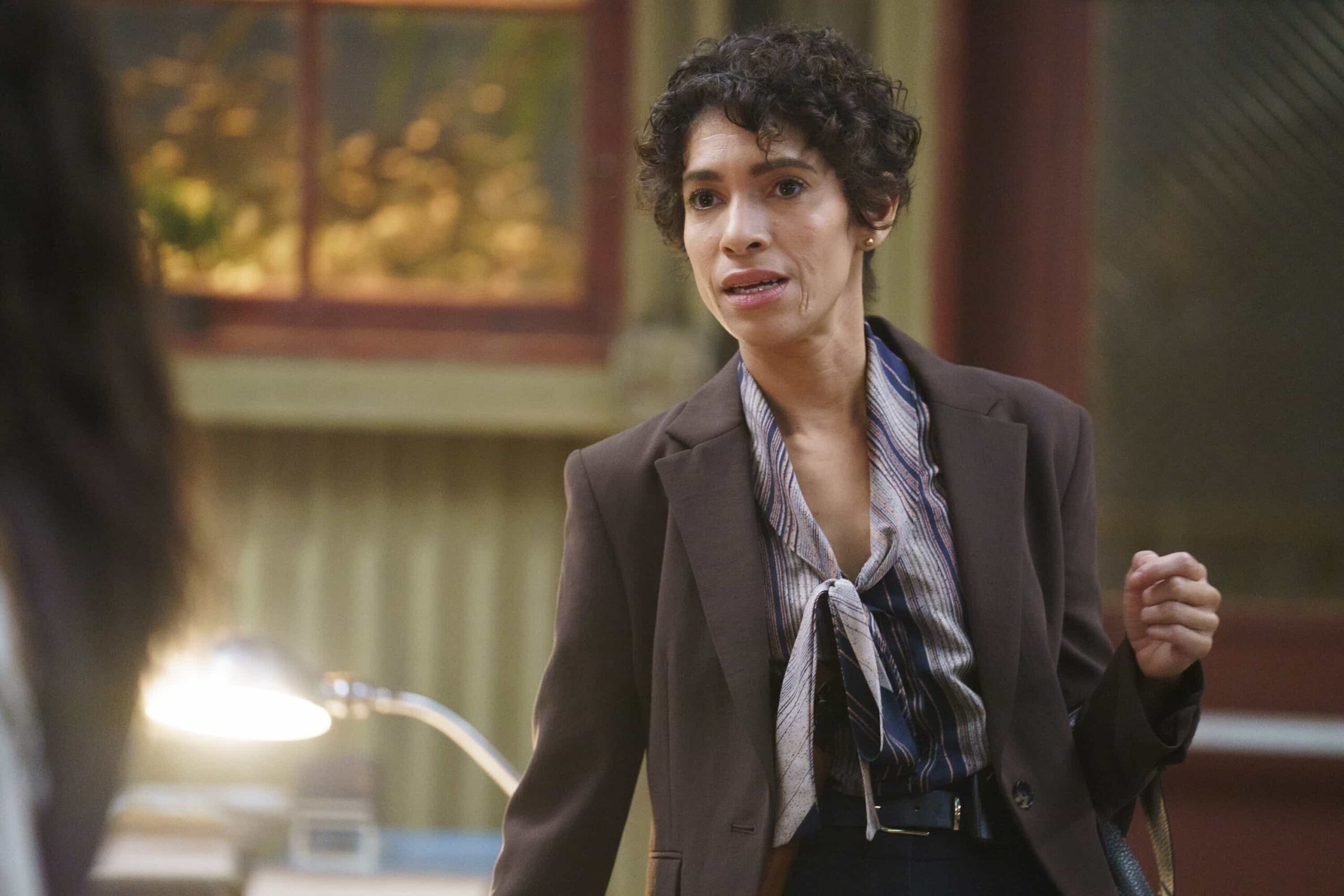 NCIS Origins Season 2 Episode 10 “Lean on Me” – When a marine captain shows up at Camp Pendleton exhibiting symptoms of a fatal virus, NIS goes on lockdown and Gibbs is forced to take charge. As panic spreads, the team races to determine whether it really is a deadly outbreak or something else entirely, on NCIS: ORIGINS, Tuesday, March 10 (9:00-10:00 PM, ET/PT) on the CBS Television Network, and streaming on Paramount+ (live and on demand for Paramount+ Premium plan subscribers, or on demand for Paramount+ Essential subscribers the day after the episode airs)*.  Pictured: Diany Rodriguez as Vera Strickland.   Photo: Erik Voake/CBS ©2025 CBS Broadcasting, Inc. All Rights Reserved.