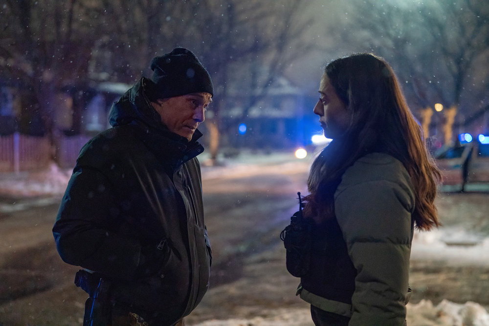 CHICAGO P.D. -- "Meant to Be" Episode 1314 -- Pictured: (l-r) Jason Beghe as Sergeant Hank Voight, Marina Squerciati as Officer Kim Burgess -- (Photo by: Elizabeth Sisson/NBC)