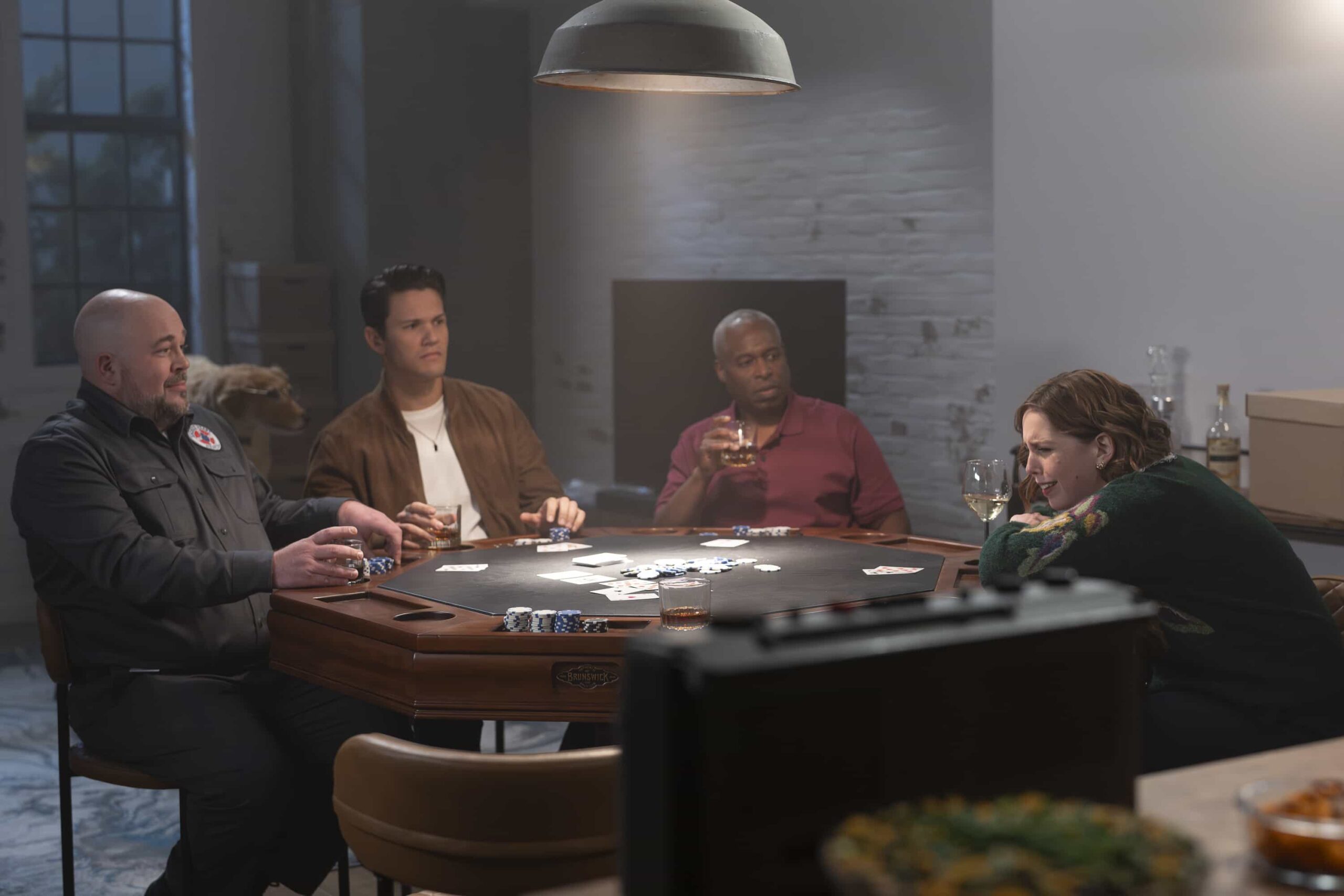 SCRUBS - “My Poker Face” - To relive their glory days, J.D. plans a poker night with Turk. Elsewhere, competition brews between the medical and surgical interns, while Elliot decides how to handle a social media-obsessed patient. WEDNESDAY, MARCH 11 (8:00-8:30 p.m. EDT) on ABC. (Disney/Darko Sikman) 
DARCY MICHAEL, DAVID GRIDLEY, PHILL LEWIS, VANESSA BAYER