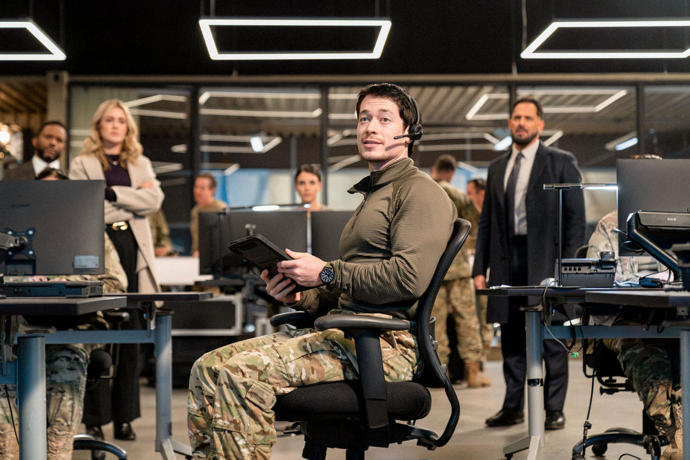 THE HUNTING PARTY -- "Sidney Fairfax" Episode 207 -- Pictured: (l-r) Luke Forbes as Jonathan Peck, Melissa Roxburgh as Rebecca "Bex" Henderson, Sara Garcia as Jennifer Morales, Quentin Nguyen as Ben Jones, Patrick Sabongui as Jacob Hassani -- (Photo by: Ralph Bavaro/NBC)