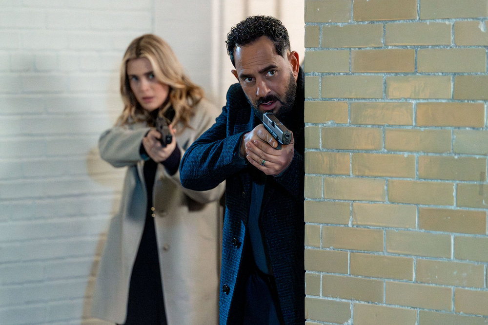 THE HUNTING PARTY -- "Sidney Fairfax" Episode 207 -- Pictured: (l-r) Melissa Roxburgh as Rebecca "Bex" Henderson, Patrick Sabongui as Jacob Hassani -- (Photo by: Ralph Bavaro/NBC)