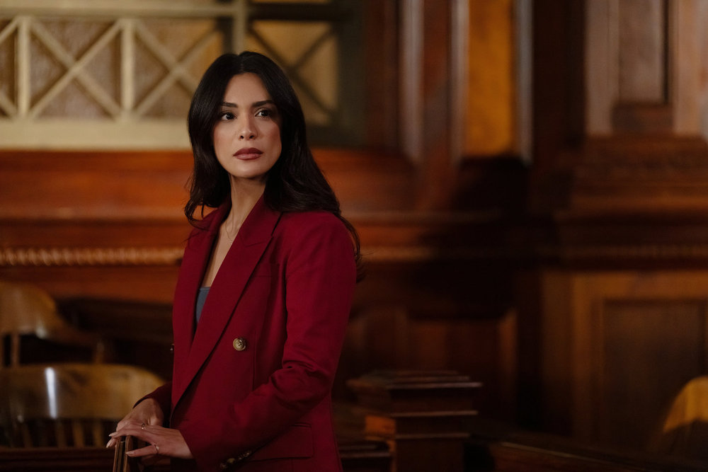 LAW & ORDER Season 25 Episode 15 Photo -- "Bright Lights" Episode 25015 -- Pictured: Odelya Halevi as A.D.A. Samantha Maroun -- (Photo by: Virginia Sherwood/NBC)