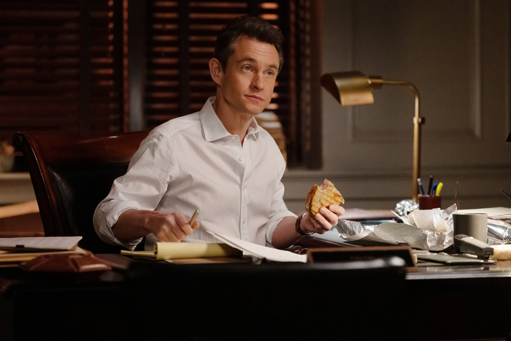 LAW & ORDER Season 25 Episode 15 Picture -- "Bright Lights" Episode 25015 -- Pictured: Hugh Dancy as A.D.A. Nolan Price -- (Photo by: Virginia Sherwood/NBC)