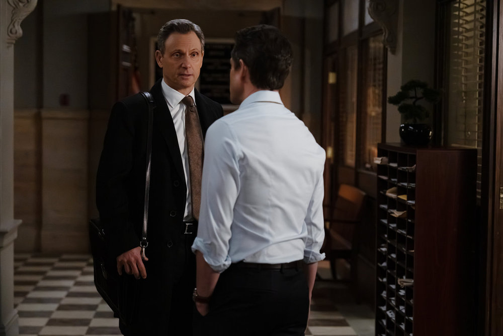 LAW & ORDER -- "Bright Lights" Episode 25015 -- Pictured: Tony Goldwyn as District Attorney Nicholas Baxter -- (Photo by: Virginia Sherwood/NBC)