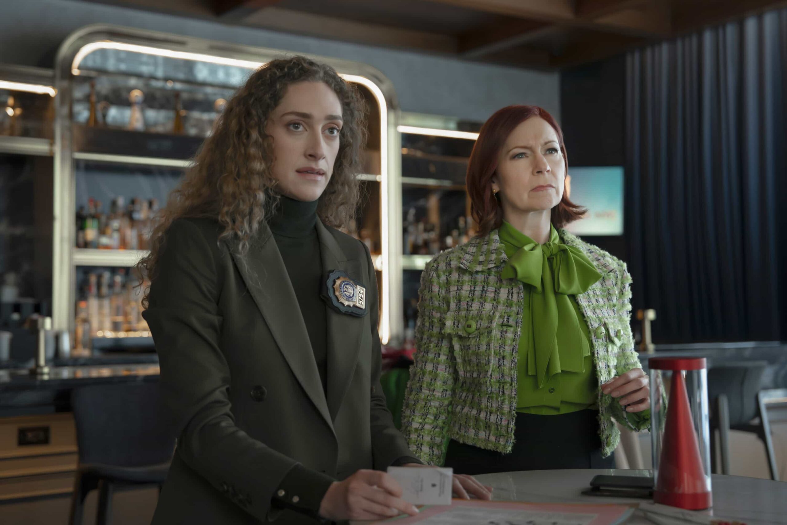 Elsbeth Season 3 Episode 13 “Murder Six Across” – After the famed editor of the daily puzzle is murdered at the annual crossword championship, Elsbeth infiltrates the world of elite puzzle solvers to find the champion who will do whatever it takes to win, on ELSBETH, Thursday, March 12 (10:00-11:00 PM, ET/PT) on the CBS Television Network, and streaming on Paramount+   Pictured (L-R): Micaela Diamond as Det. Samantha Edwards and Carrie Preston as Elsbeth Tascioni     Photo: Michael Parmelee/CBS ©2025 CBS Broadcasting, Inc. All Rights Reserved.