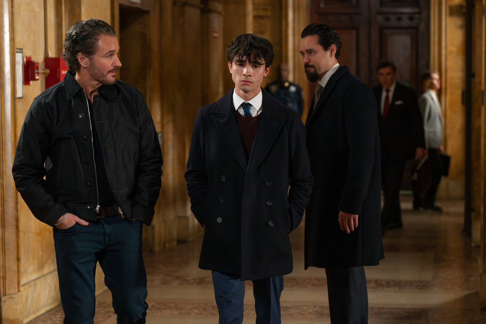LAW & ORDER: SPECIAL VICTIMS UNIT -- "Thirsty" Episode 27015 -- Pictured: (l-r) Kevin Kane as Det. Terry Bruno, Nic Dantes as Romeo, Anthony Ordonez as Michael -- (Photo by: Virginia Sherwood/NBC)