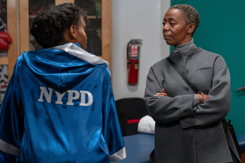 LAW & ORDER: SPECIAL VICTIMS UNIT -- "Thirsty" Episode 27015 -- Pictured: (l-r) Aimé Donna Kelly as Capt. Renee Curry, Noma Dumezweni as Chief Tynan -- (Photo by: Virginia Sherwood/NBC)