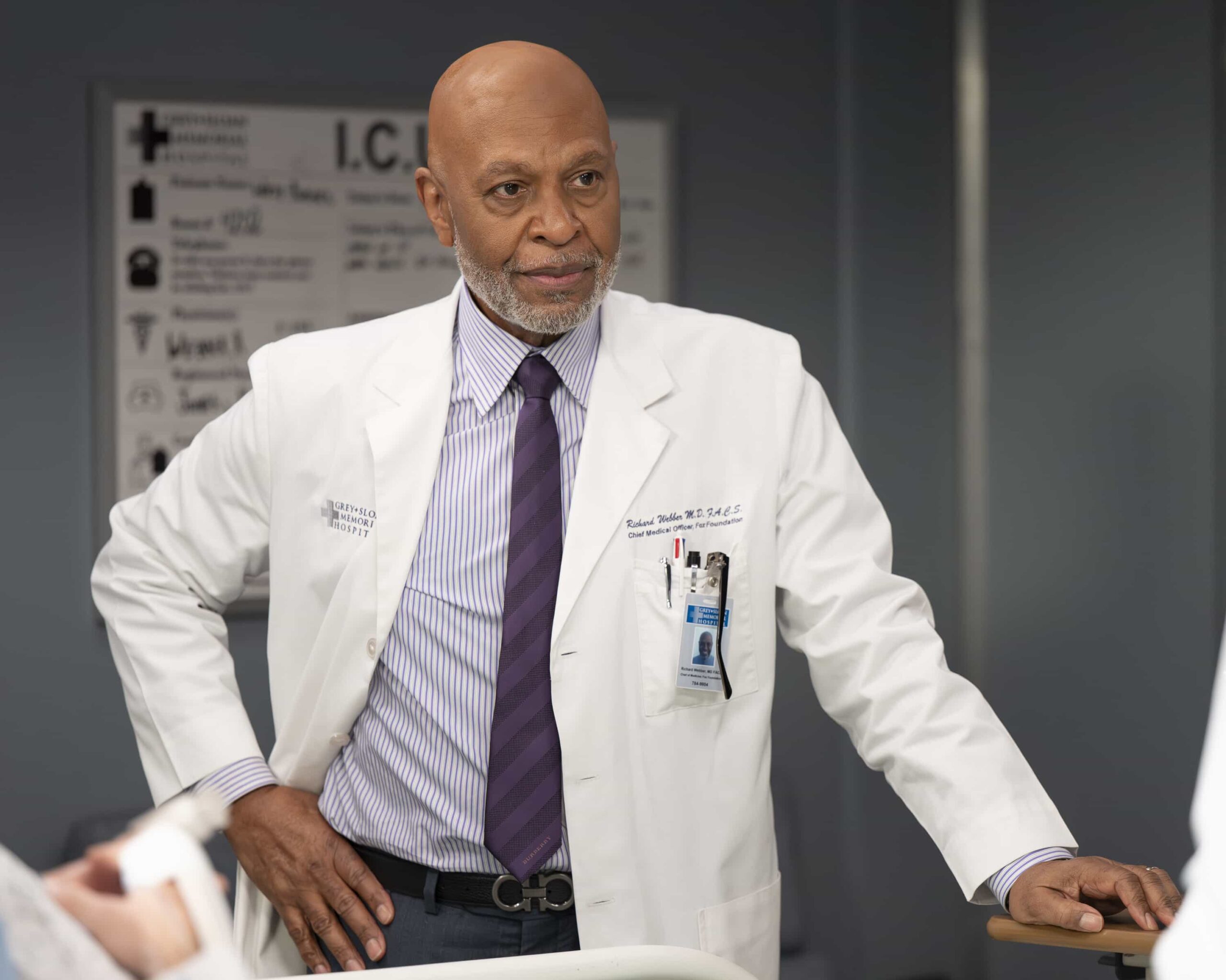 GREY’S ANATOMY Season 23 Episode 13 Photo - “Love the Way You Lie” - Richard tackles a shocking case on his first day back, while Kavita and Jules prepare for a high-stakes presentation. Bailey must have a difficult conversation with a beloved patient, and Jo works to baby-proof the loft. THURSDAY, MARCH 12 (10:00-11:00 p.m. EDT) on ABC. (Disney/Anne Marie Fox) 
JAMES PICKENS JR.
