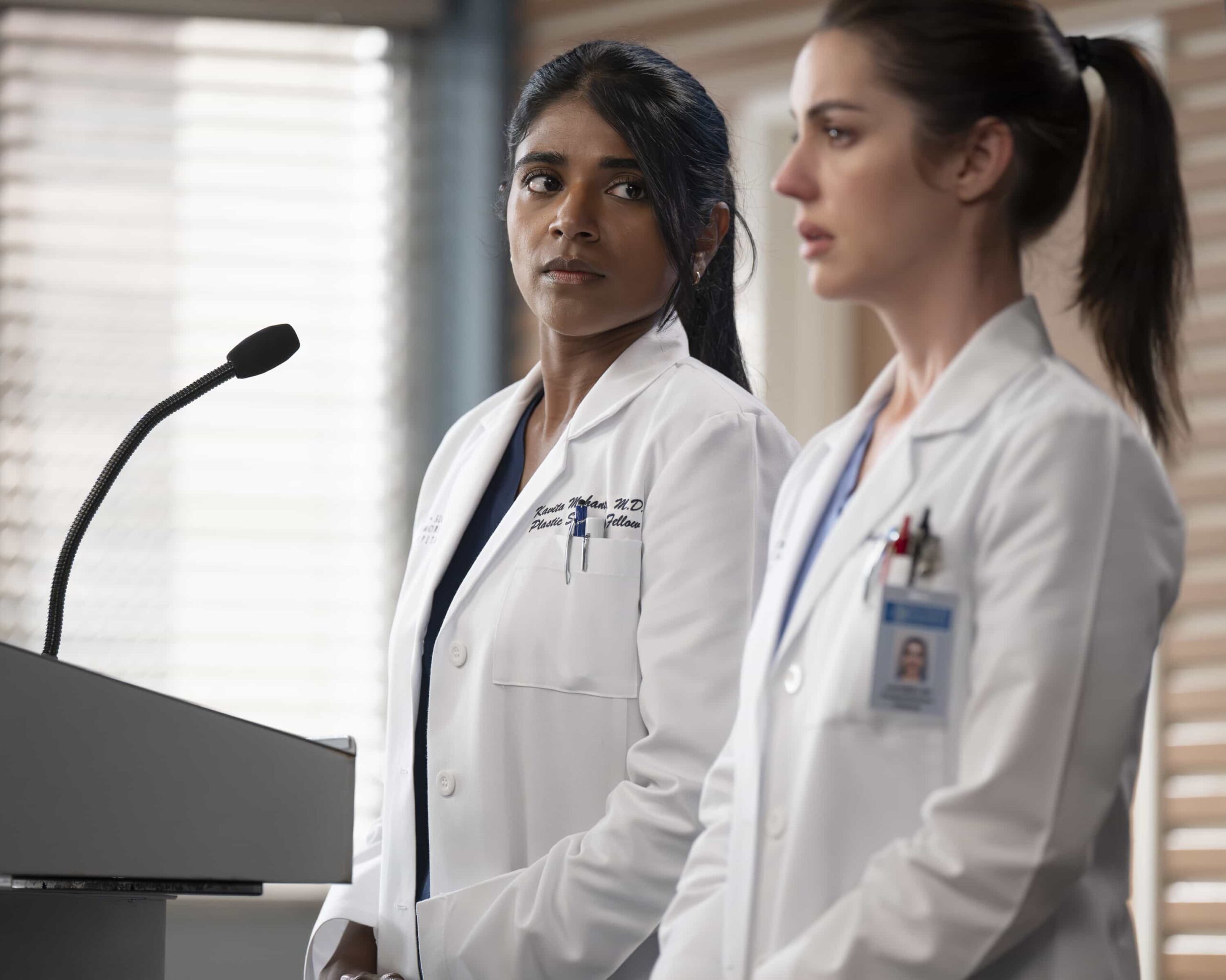 GREY’S ANATOMY - “Love the Way You Lie” - Richard tackles a shocking case on his first day back, while Kavita and Jules prepare for a high-stakes presentation. Bailey must have a difficult conversation with a beloved patient, and Jo works to baby-proof the loft. THURSDAY, MARCH 12 (10:00-11:00 p.m. EDT) on ABC. (Disney/Anne Marie Fox) 
ANITA KALATHARA, ADELAIDE KANE