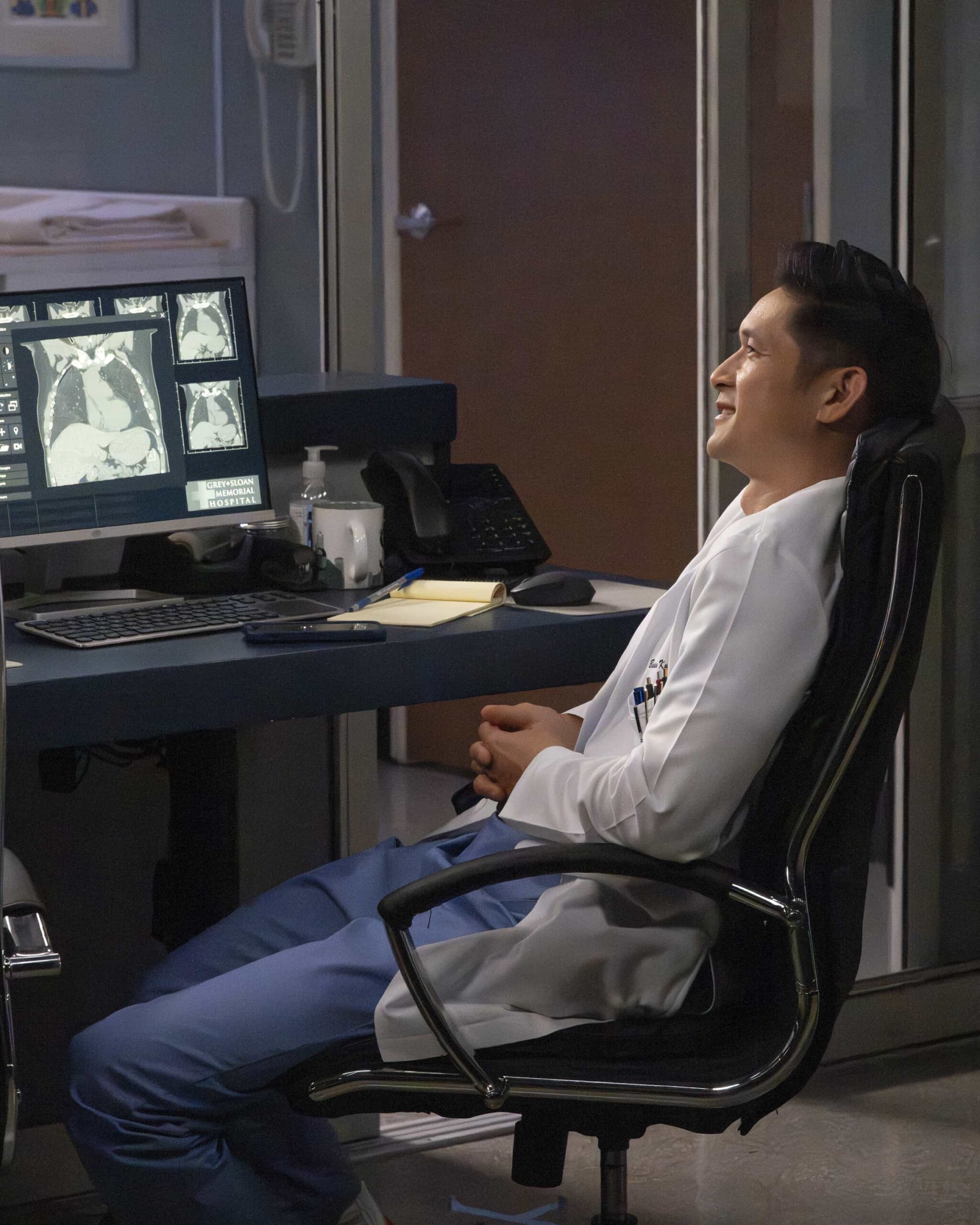 GREY’S ANATOMY - “Love the Way You Lie” - Richard tackles a shocking case on his first day back, while Kavita and Jules prepare for a high-stakes presentation. Bailey must have a difficult conversation with a beloved patient, and Jo works to baby-proof the loft. THURSDAY, MARCH 12 (10:00-11:00 p.m. EDT) on ABC. (Disney/Anne Marie Fox) 
HARRY SHUM JR.