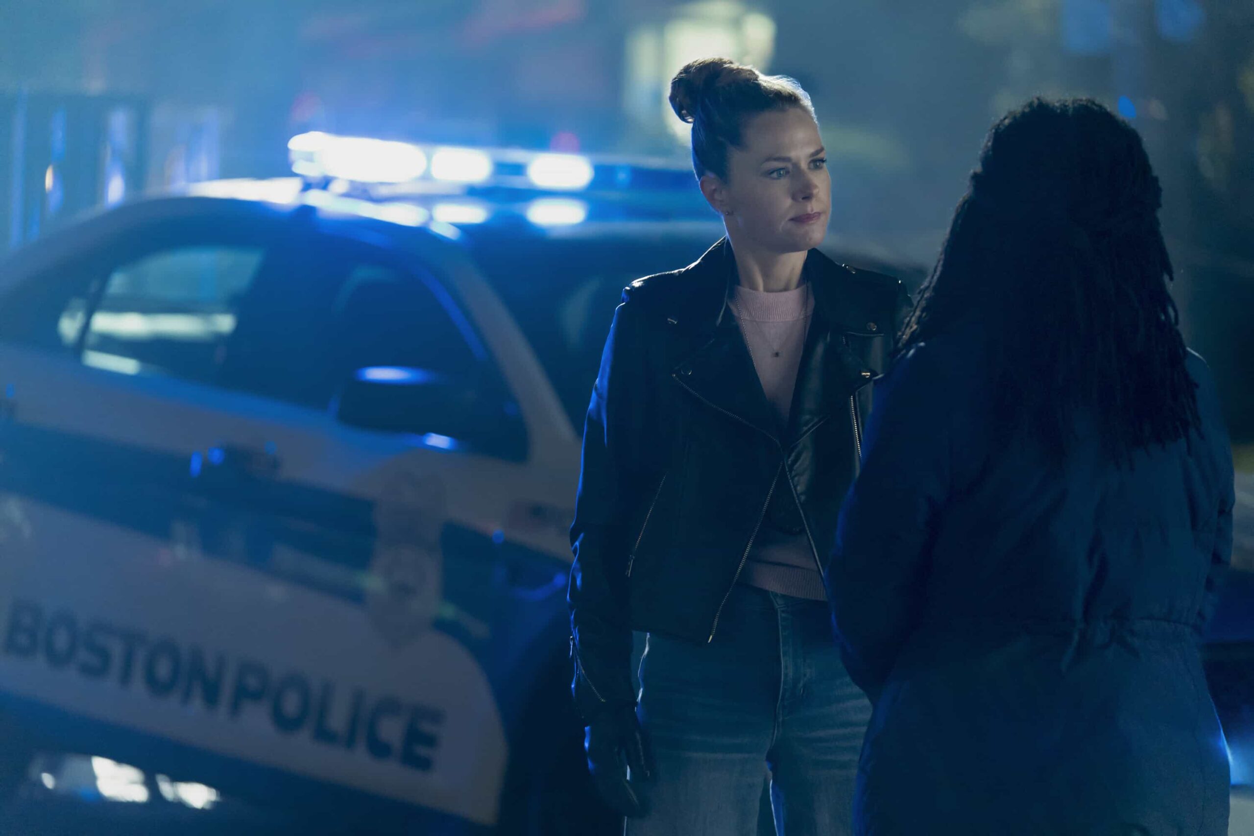 Boston Blue Season 1 Episode 12 “St. Patrick’s Day” – Danny, Sarah and Lena race to stop a looming threat on St. Patrick’s Day. Meanwhile, homesickness sparks a family gathering, and Lena’s personal life takes a hopeful turn, on the CBS Original series BOSTON BLUE, Friday, March 13 (10:00-11:00 PM, ET/PT) on the CBS Television Network, and streaming on Paramount+  Pictured (L-R): Maggie Lawson as Sarah Silver and Sonequa Martin-Green as Lena Silver  Photo: John Medland/CBS ©2025 CBS Broadcasting, Inc. All Rights Reserved.